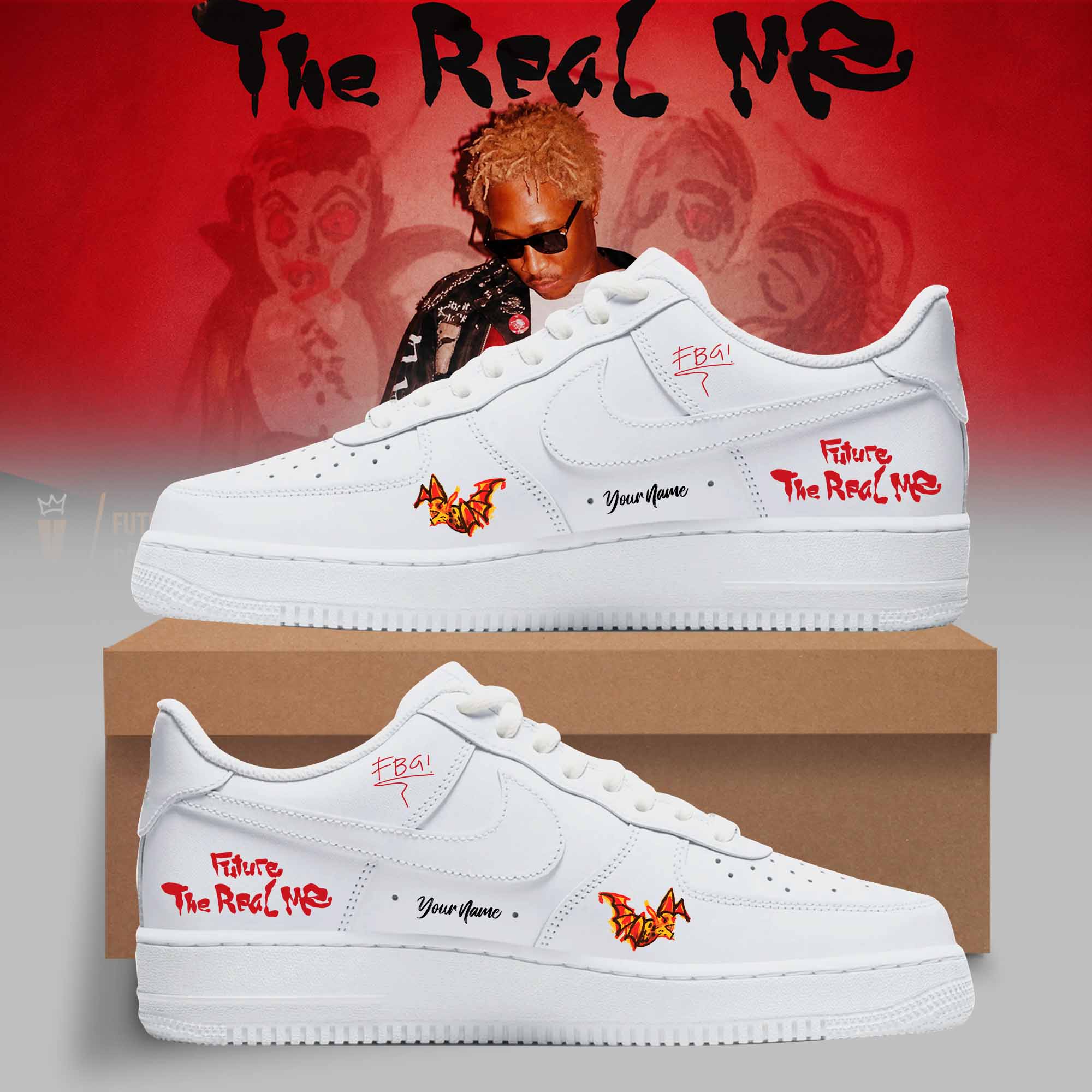 The Real Me Premium 3D Custom Air Force Style Sneakers H34 Limited Collection