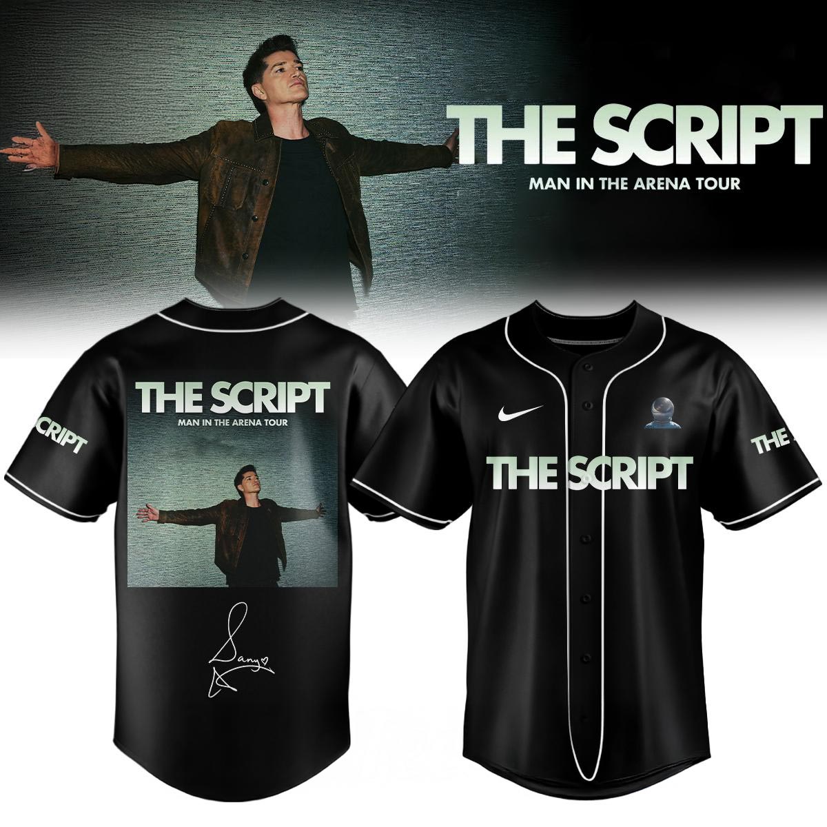 The Script Man In The Arena Tour Baseball Jersey Live Concert Fan Apparel 1 - Unicasport The Script Man In The Arena Tour Baseball Jersey Live Concert Fan Apparel
