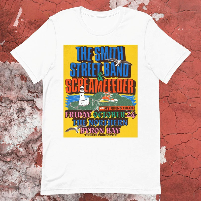 The Smith Street Band Oct 24 2025 Byron Bay, NSW Tshirts