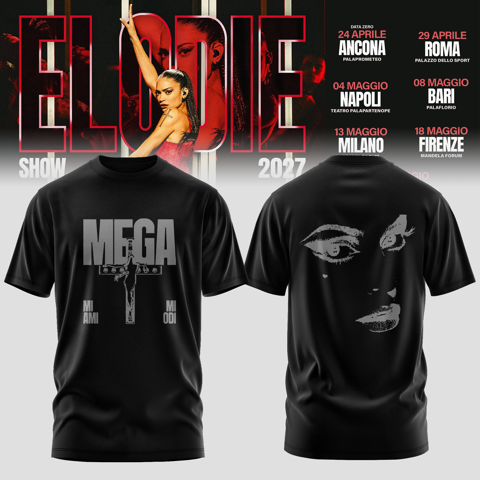 The Stadium Show 3D Graphic T Shirt Limited Black Edition