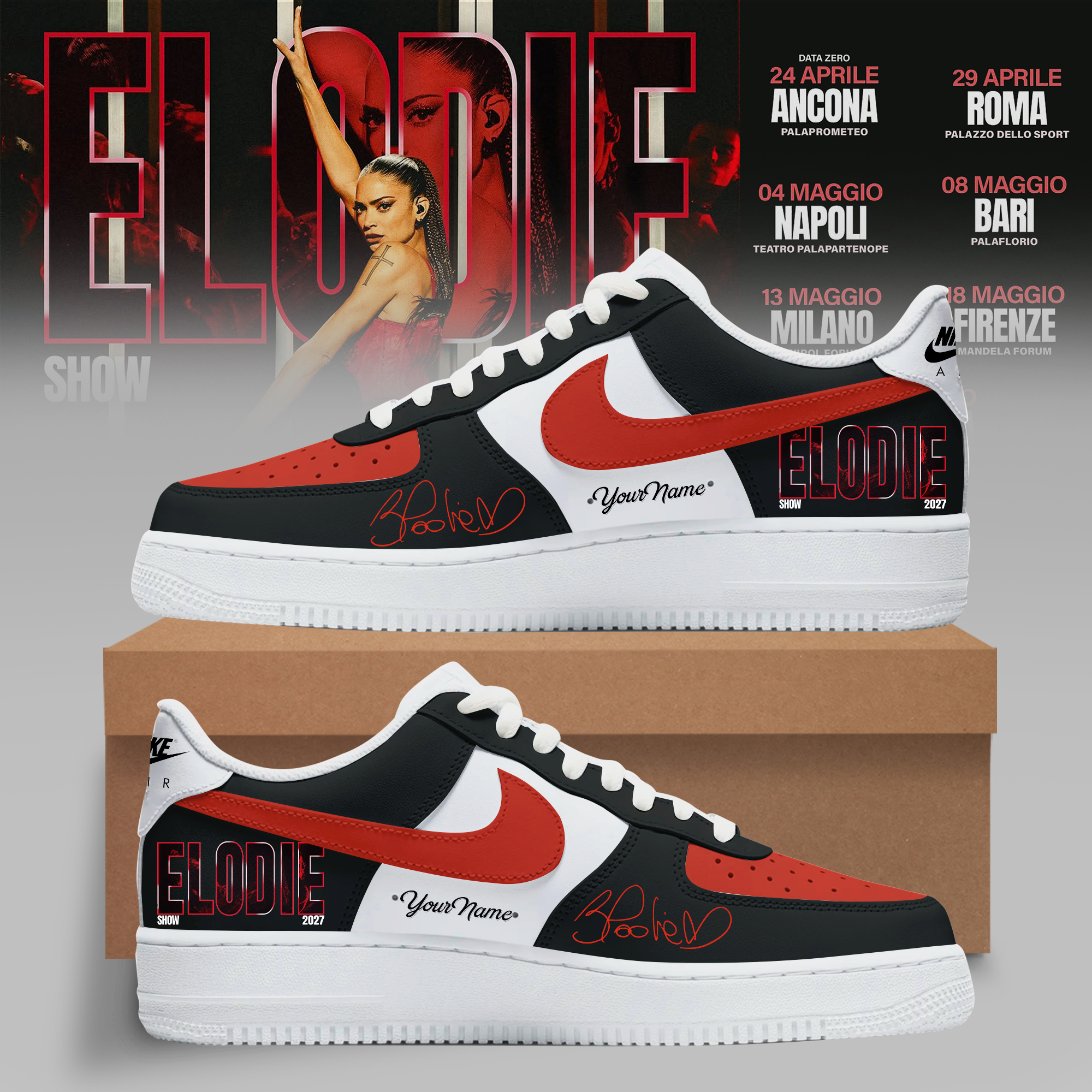 The Stadium Show Premium 3D Air Force One Sneakers Personalized Edition