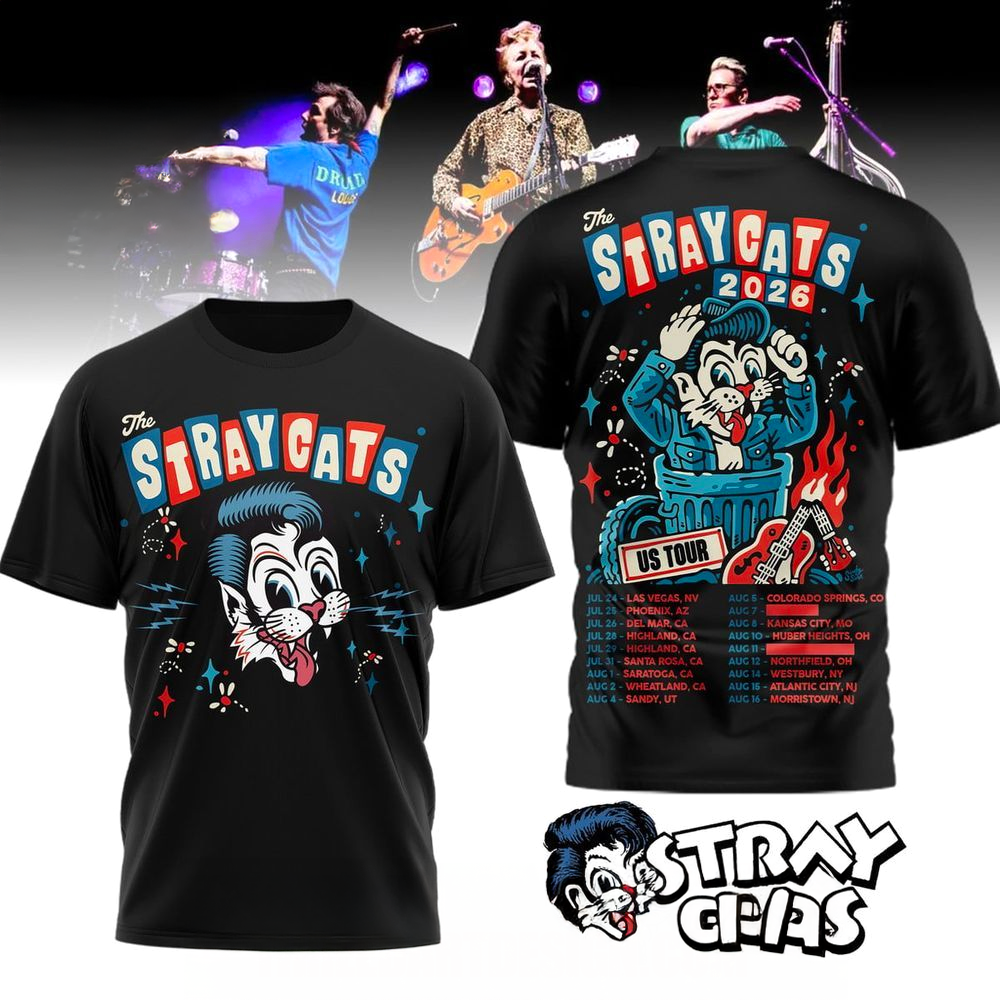 The Straycats 2026 US Tour TShirt