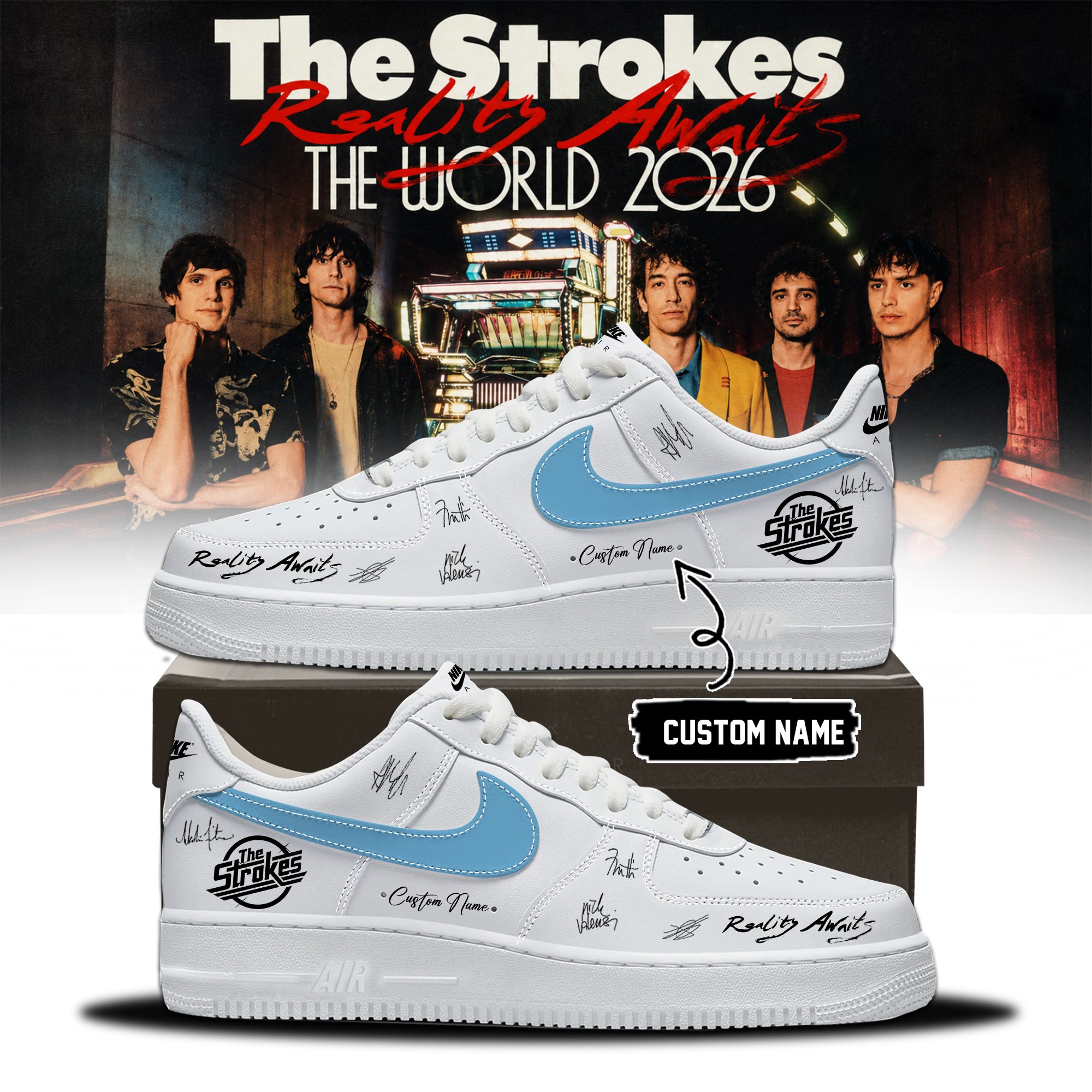 The Strokes Reality Awaits Tour 2026 Exclusive Concert Sneakers