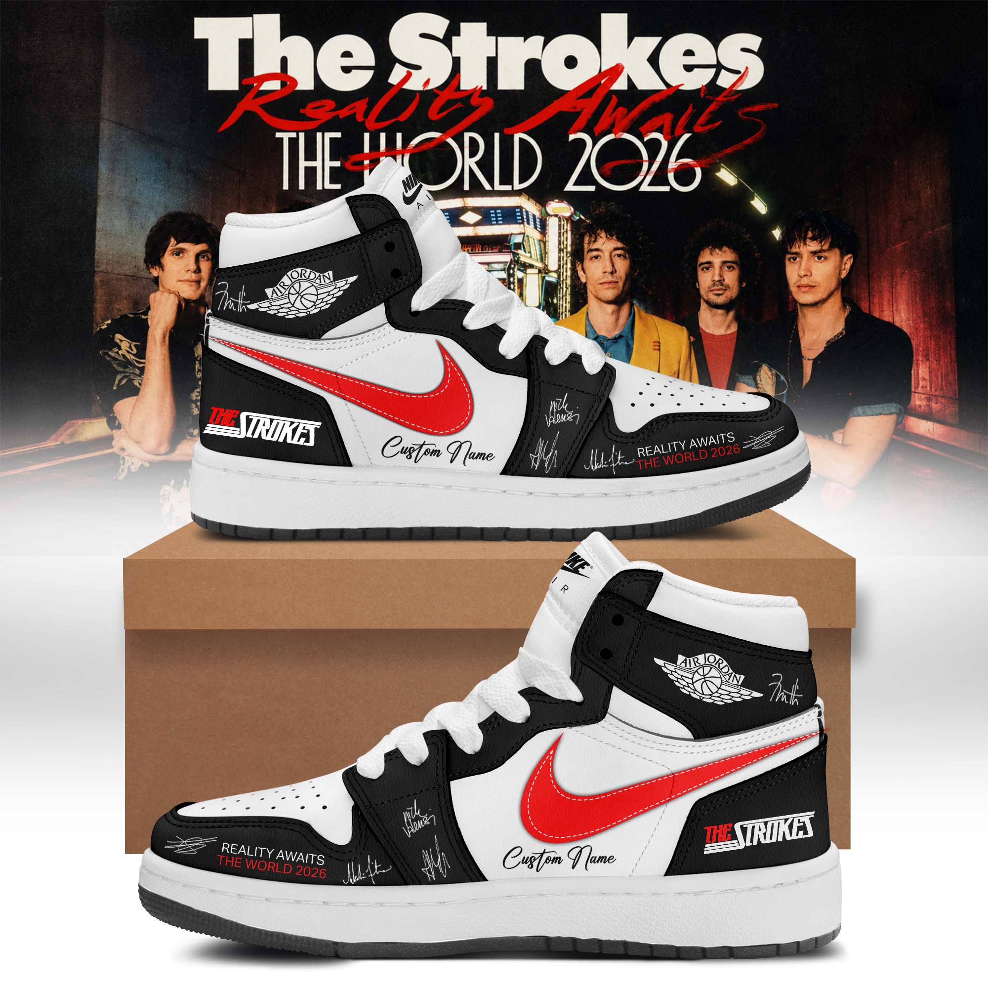 The Strokes Reality Awaits Tour 2026 Premium Fan Casual Shoes