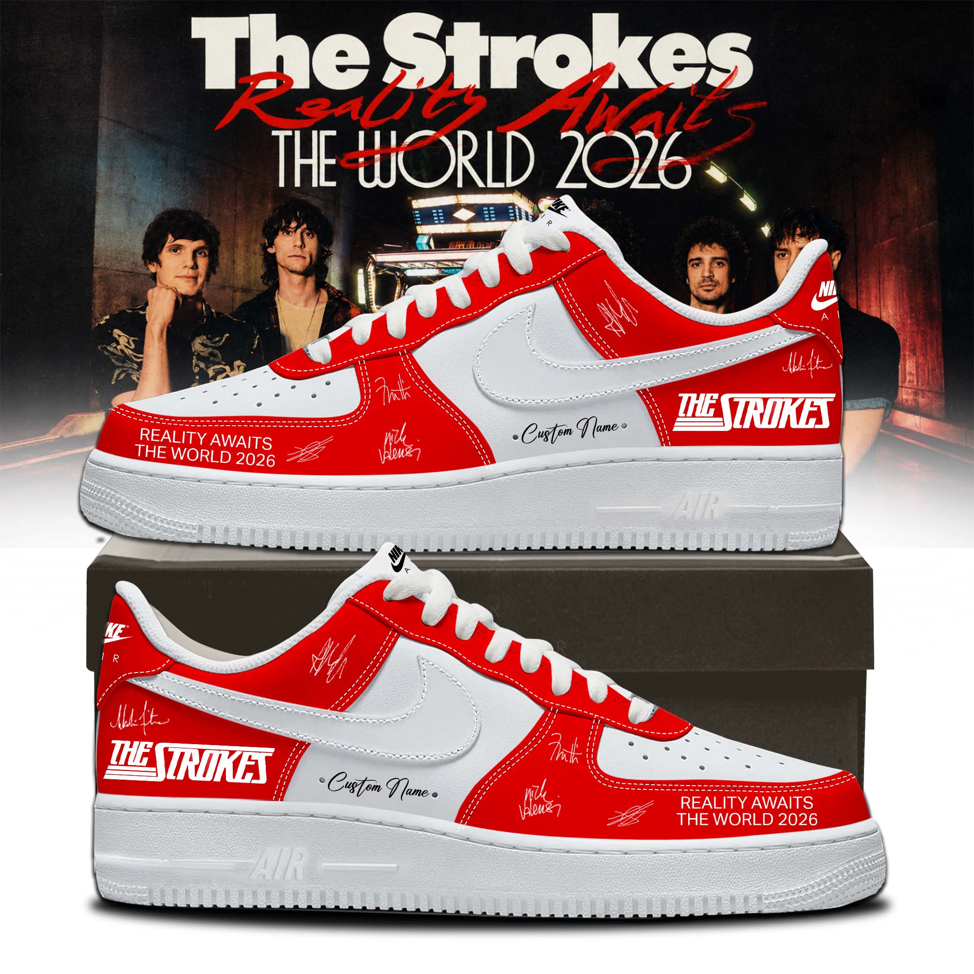 The Strokes Reality Awaits Tour 2026 Premium Lifestyle Sneakers