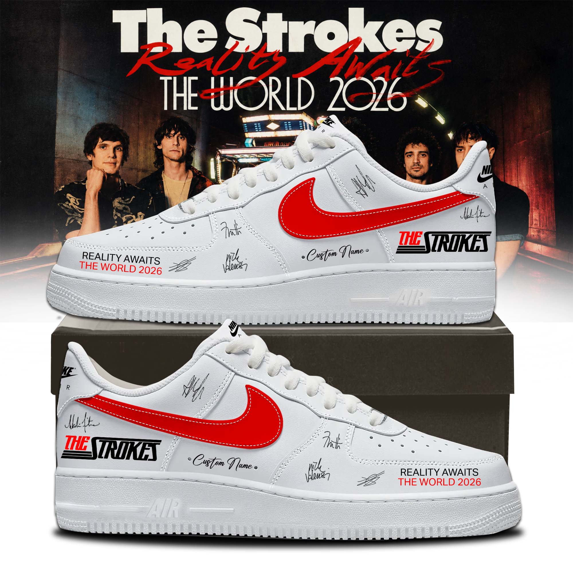 The Strokes Reality Awaits Tour 2026 Signature High Top Sneakers
