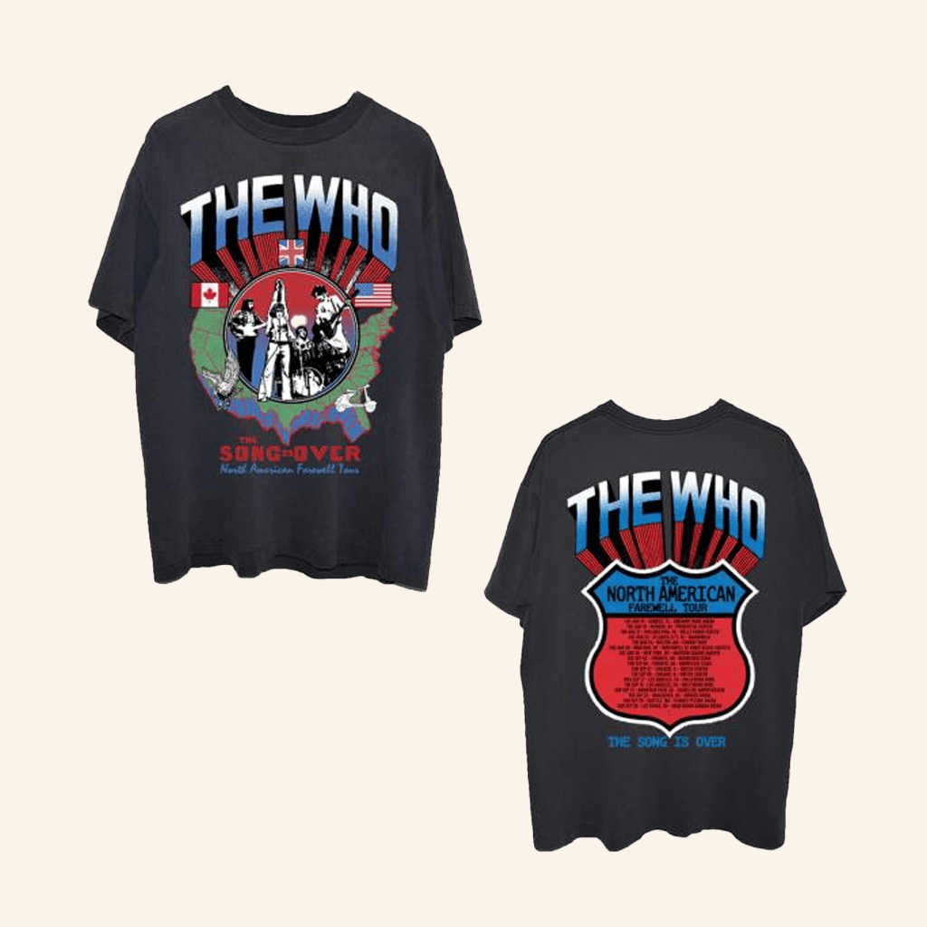 The Who Merch The Song Is Over North America Highway Dateback TShirt Gifts For Fans