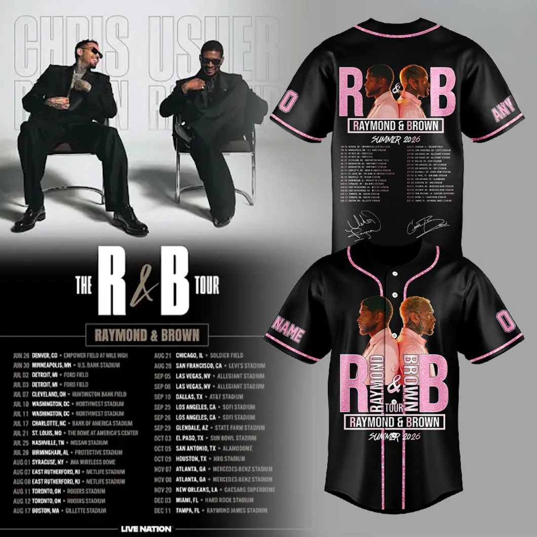The kings of RB are back Usher Chris Brown unite for the 2026 Baseball Jersey