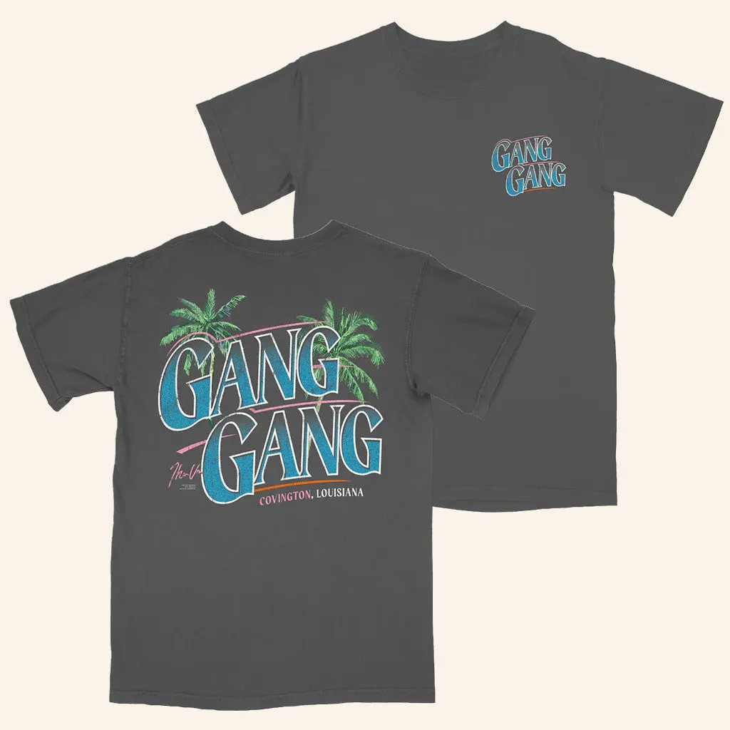 Theo Von Merch Gang Gang Palm Tree Periwinkle TShirt Gifts For Dudes