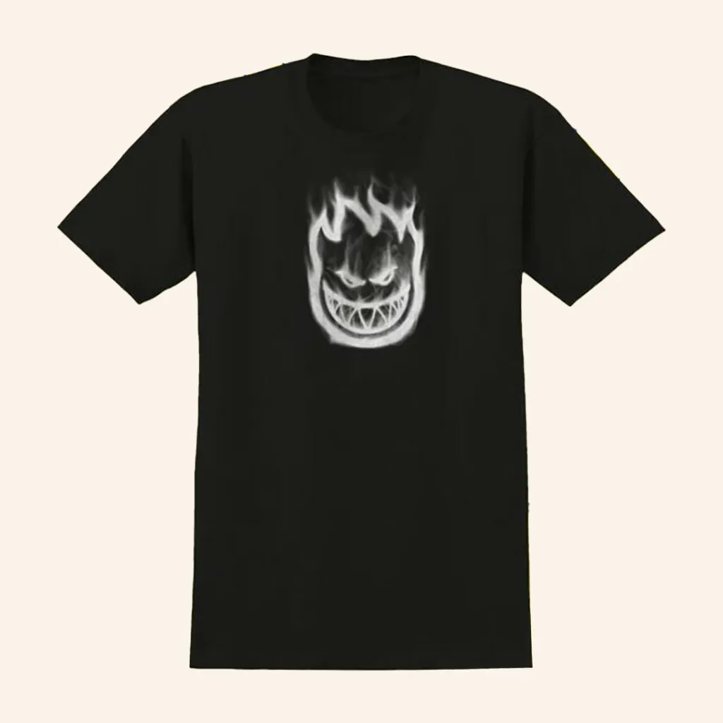 Theory Skate Merch Spitfire Wheels Bighead Smoke Black TShirt Gifts For Dudes