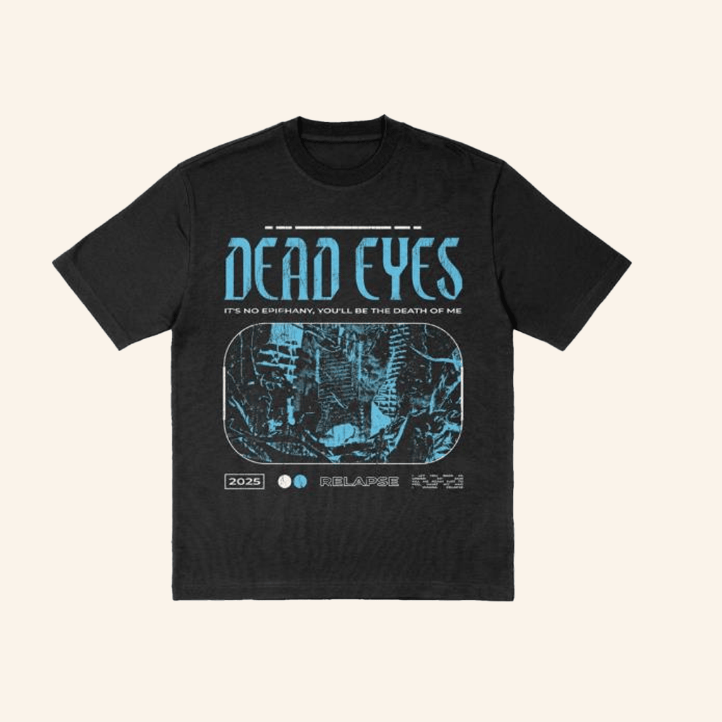Thriller Records Merch Dead Eyes Relapse Black TShirt Gifts For Dad