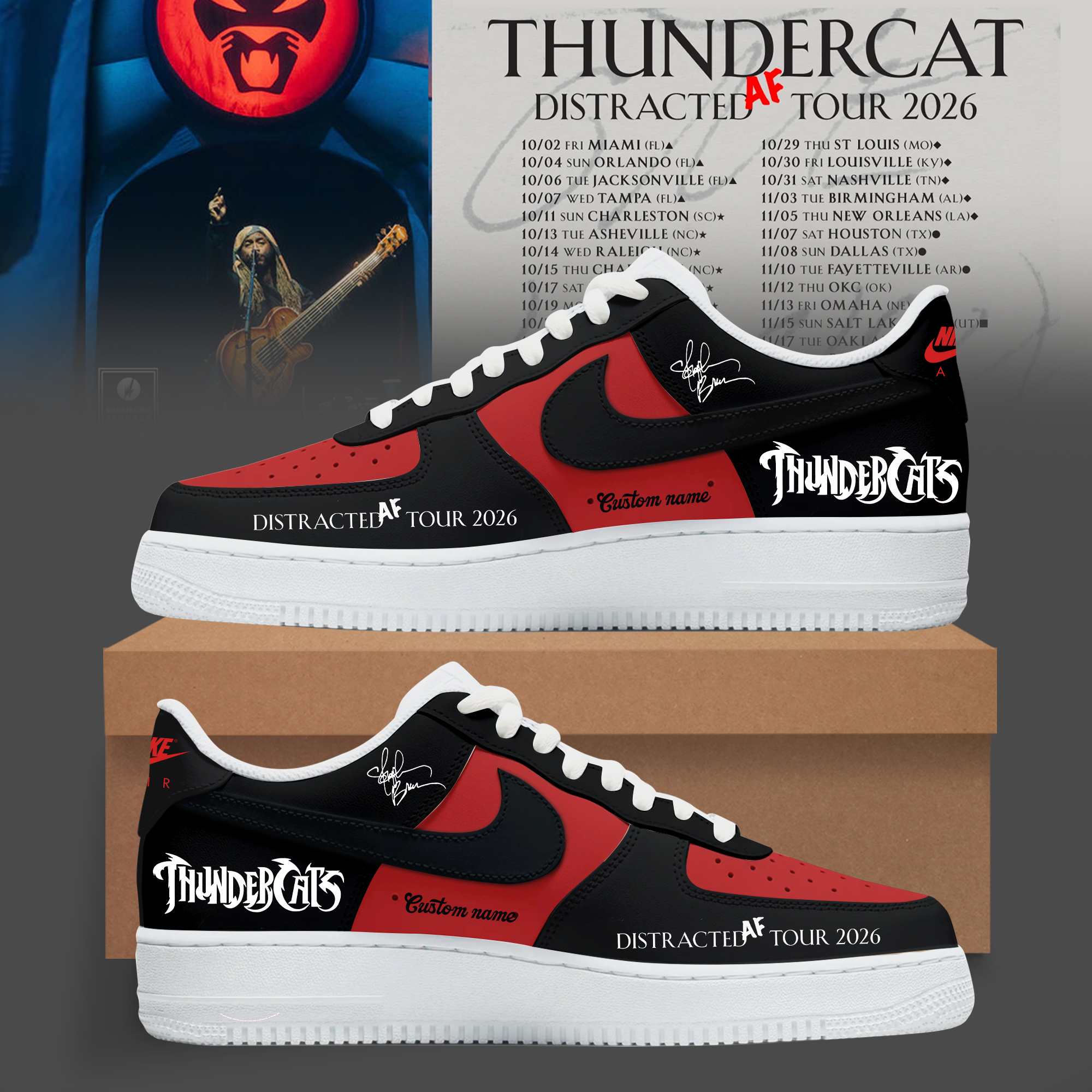 Thundercat Distracted AF Tour 2026 Collection Premium Casual Shoes