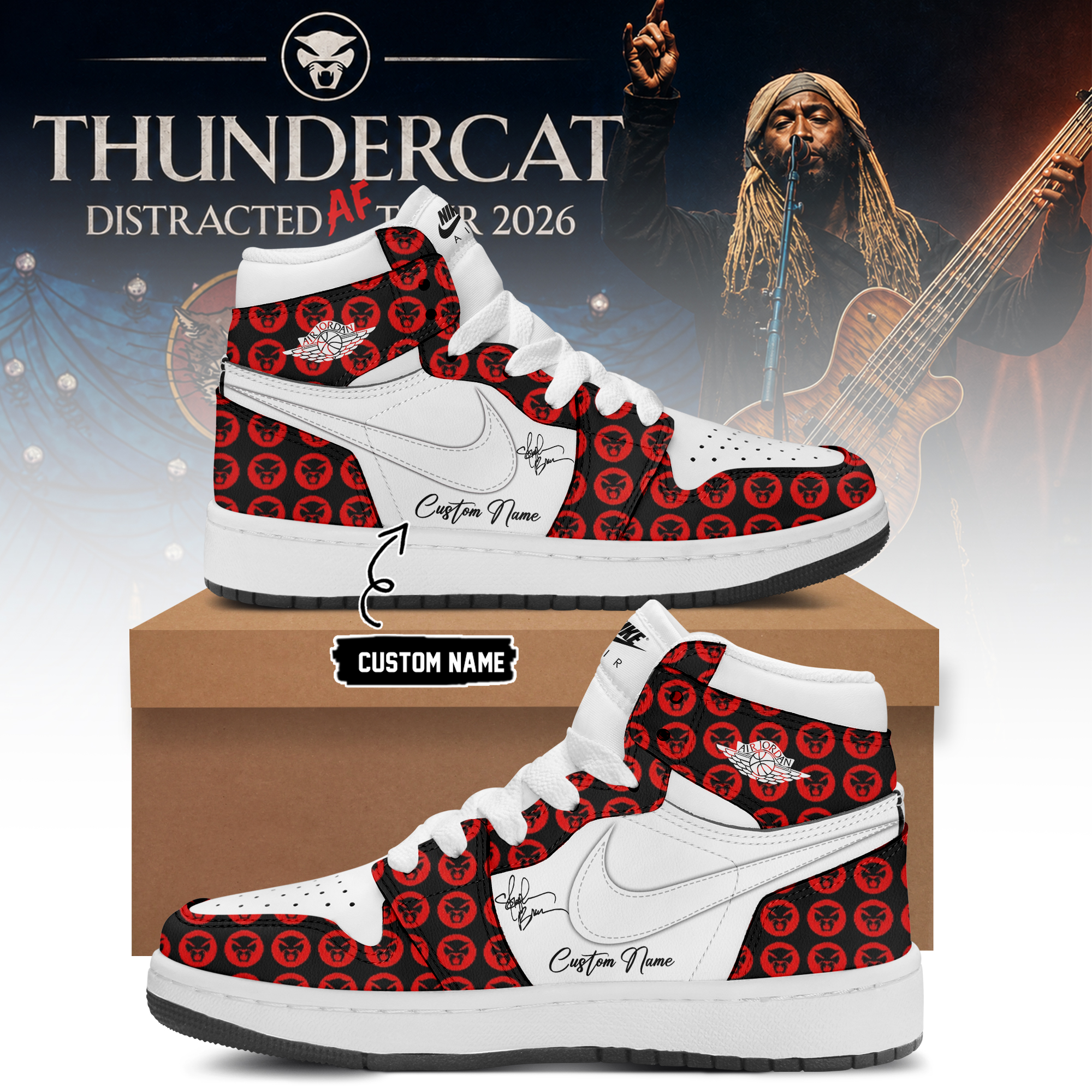 Thundercat Distracted Af Tour 2026 Limited Edition Lifestyle Sneakers Classic Edition