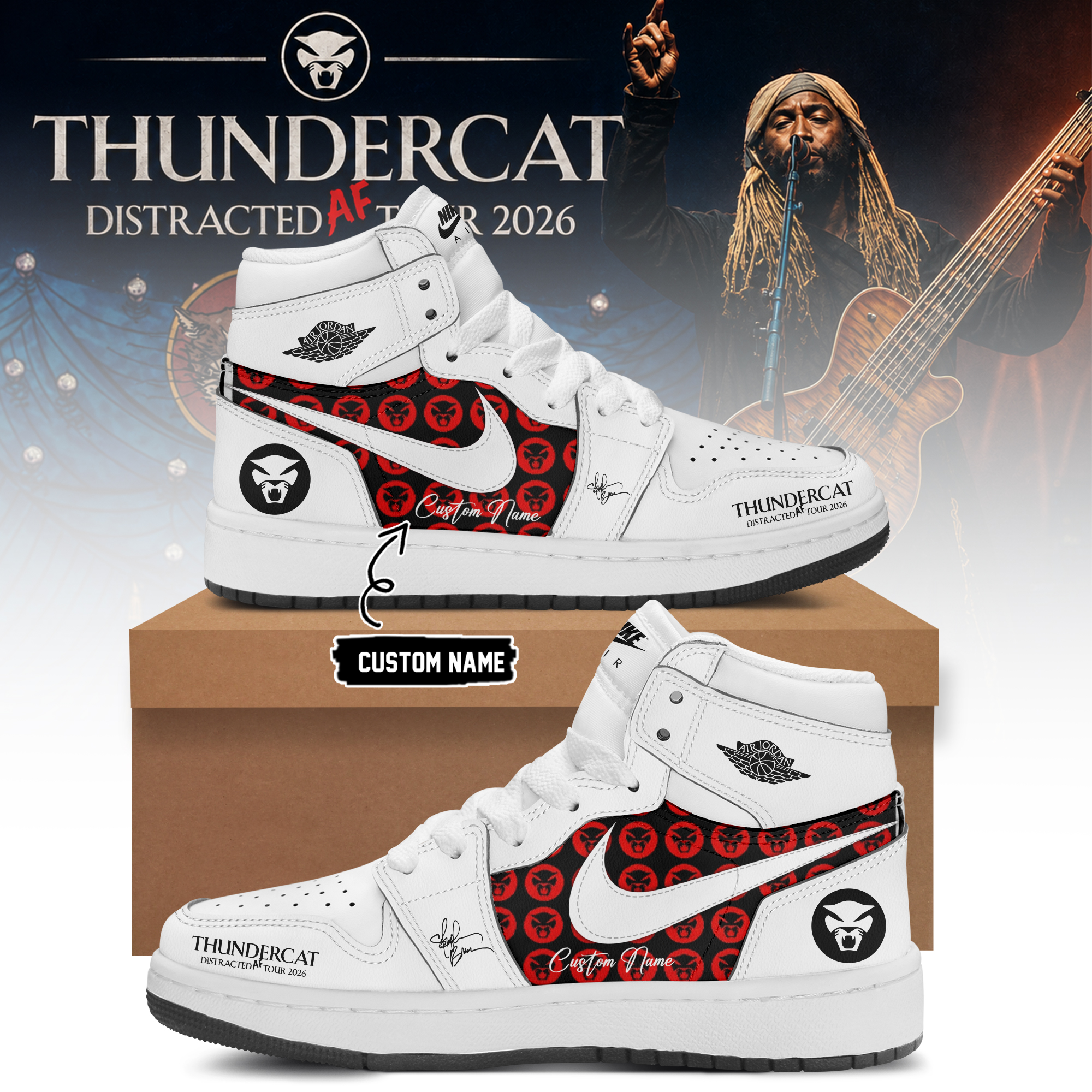Thundercat Distracted Af Tour 2026 Limited Edition Running Shoes Classic Version