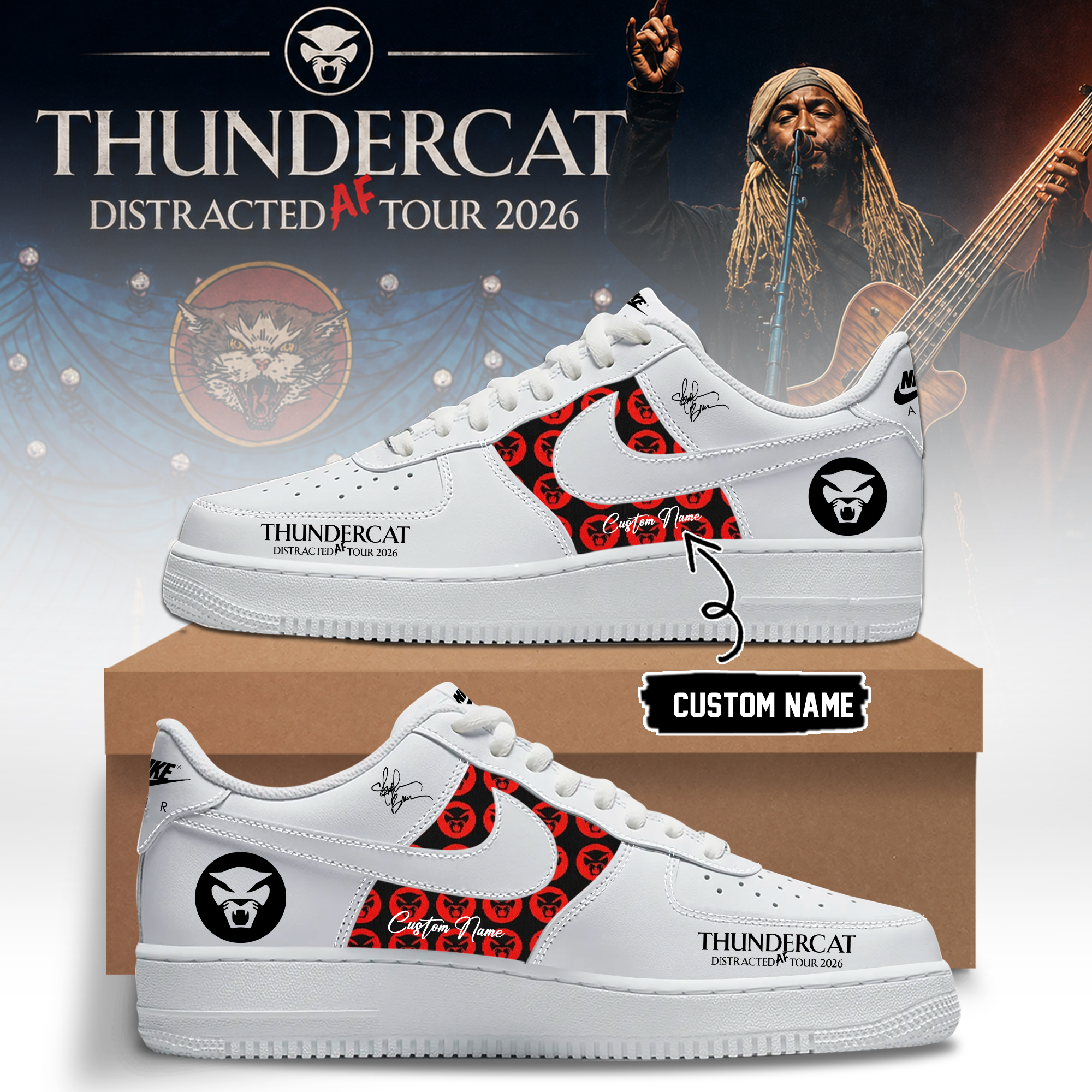 Thundercat Distracted Af Tour 2026 Limited Edition Running Shoes Premium Version