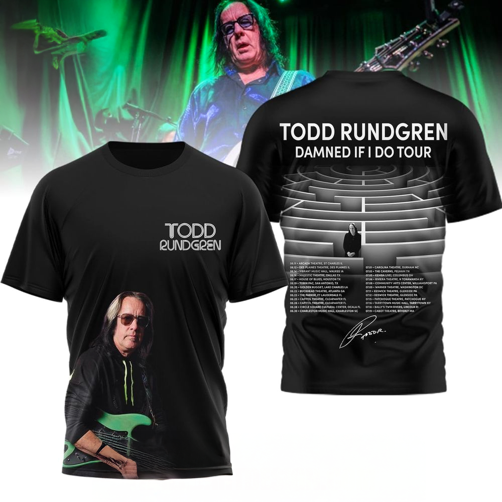 Todd Rundgren Damned If I Do Tour T Shirt