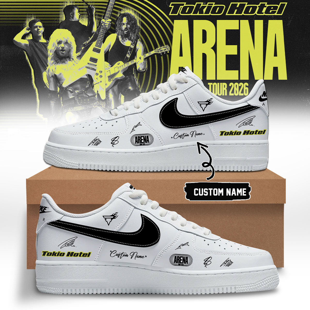 Tokio Hotel Arena Tour 2026 Air Jordan 1 Sneakers