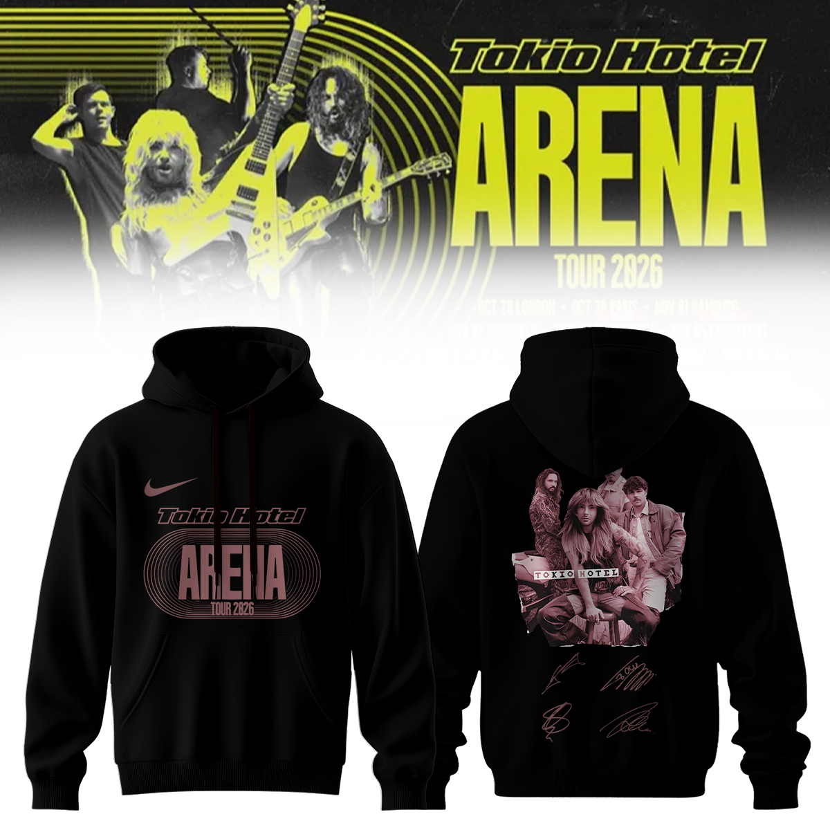 Tokio Hotel Arena Tour 2026 Limited Edition Pullover Hoodie