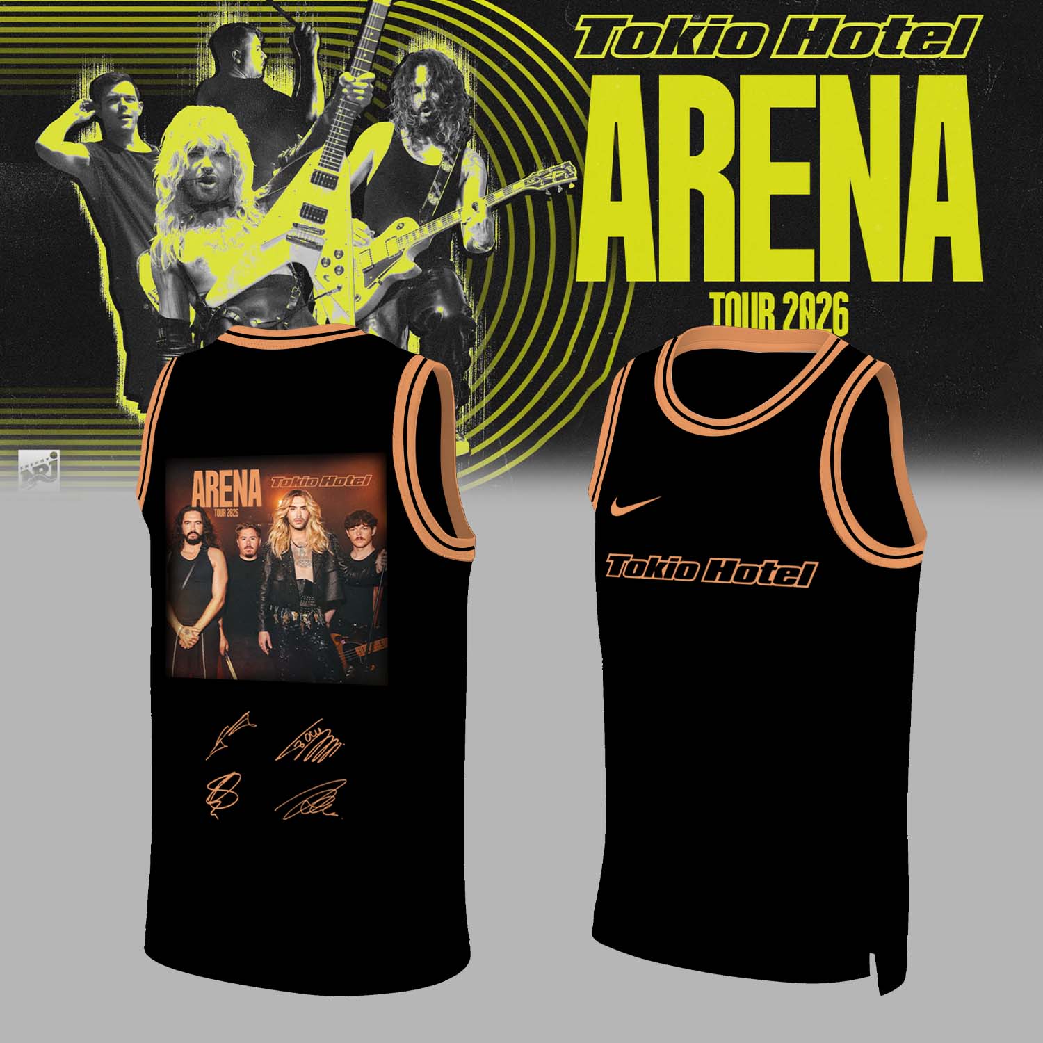 Tokio Hotel Arena Tour 2026 Limited Release Baseball Jersey
