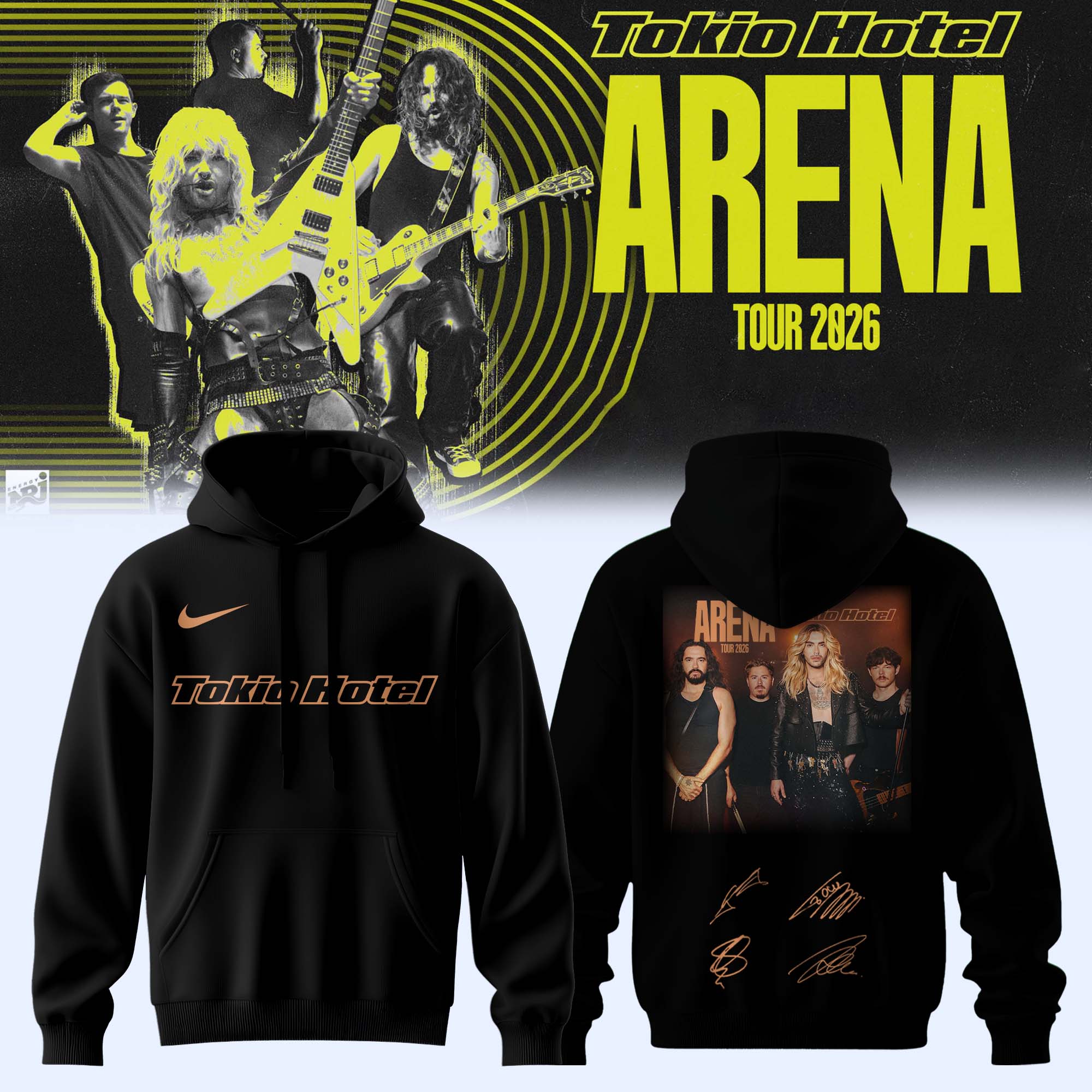 Tokio Hotel Arena Tour 2026 Premium Concert Hoodie