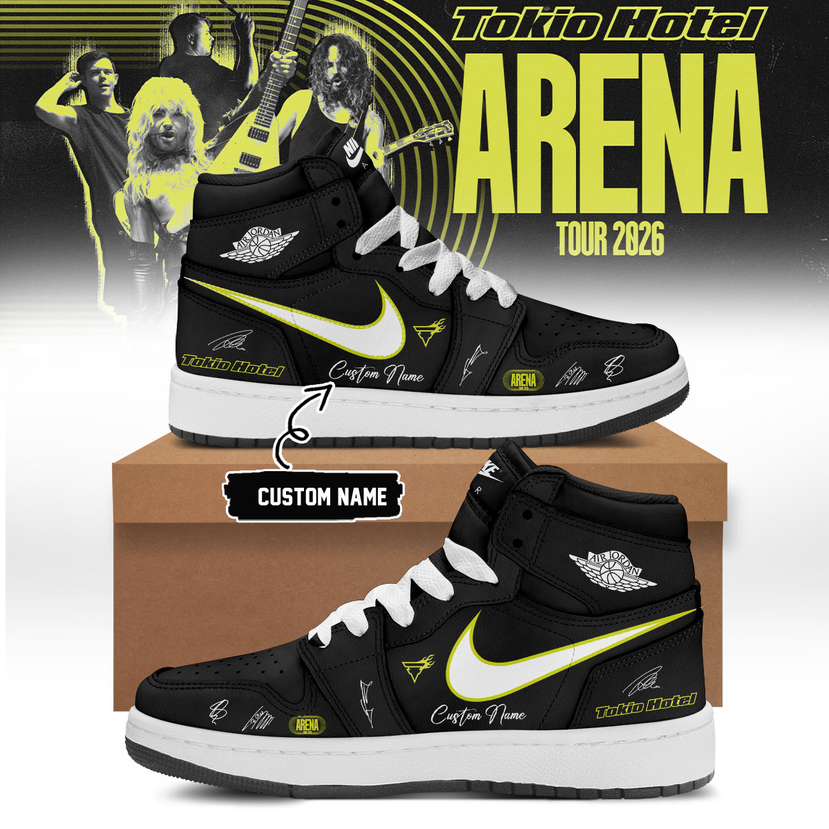 Tokio Hotel Arena Tour 2026 Signature High Top Sneakers