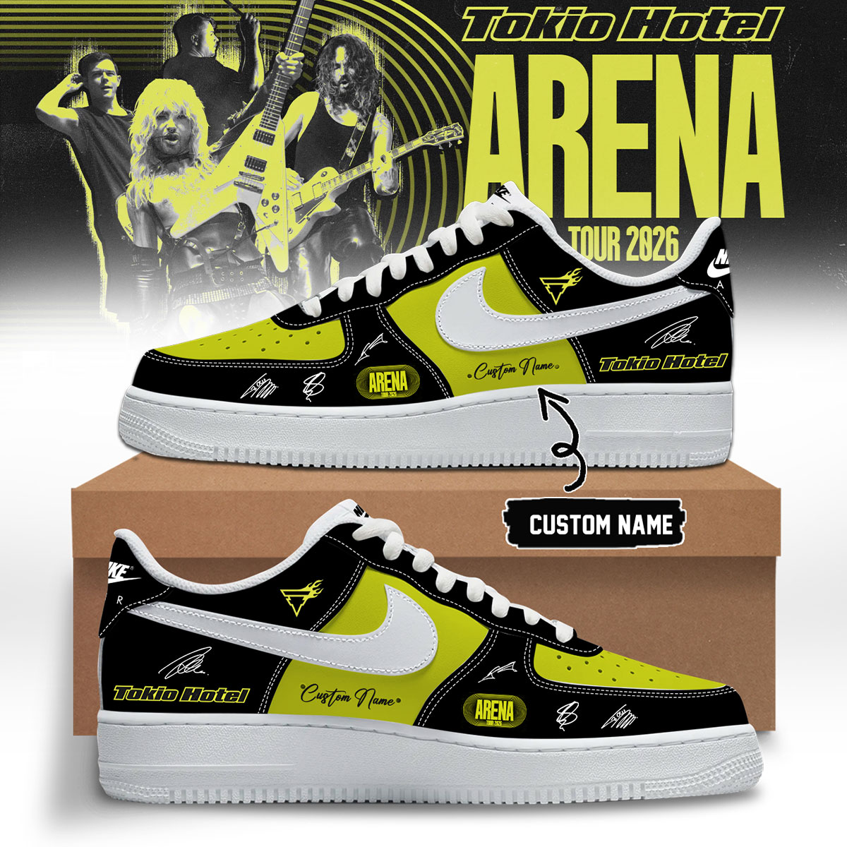 Tokio Hotel Arena Tour 2026 Vintage High Top Sneakers