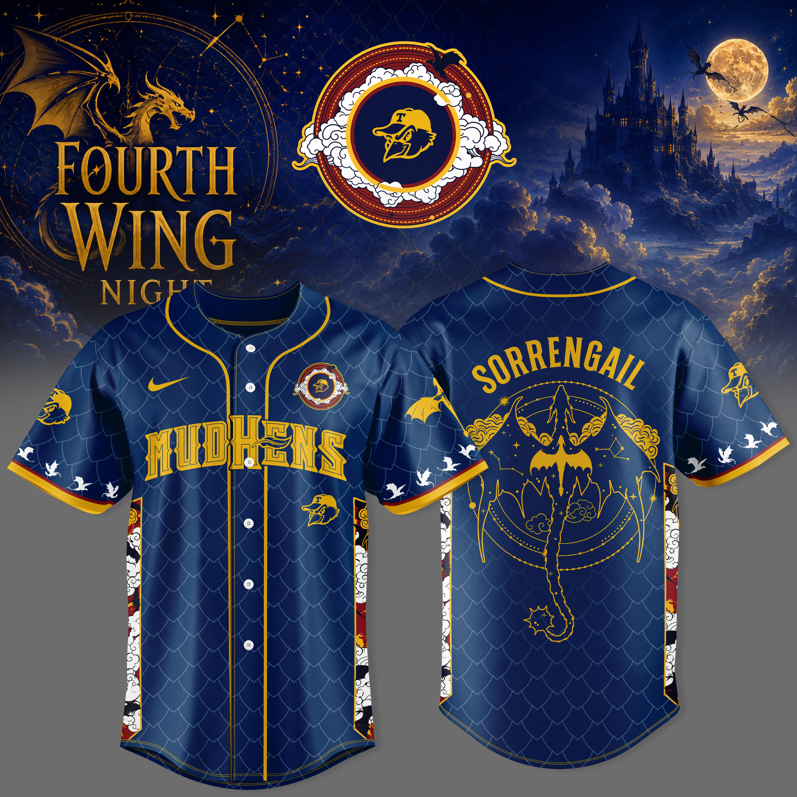 Toledo Mud Hens Fourth Wing Night 2026 Limited Edition Baseball Jersey Gifts For Fans