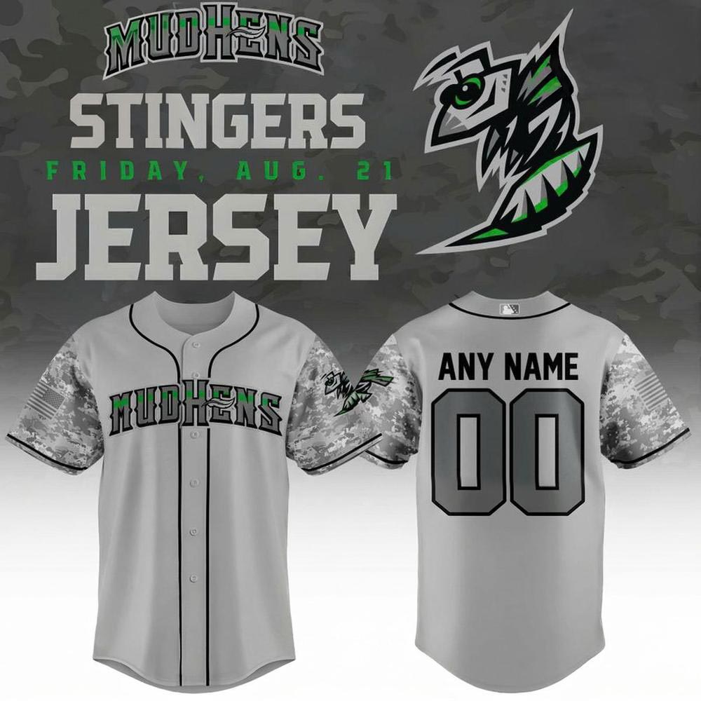Toledo Mud Hens x Stingers Night Military Appreciation Limited Edition Baseball Jersey MiLB Armed Forces Tribute Fan Apparel 2 - Unicasport Toledo Mud Hens x Stingers Night Military Appreciation Limited Edition Baseball Jersey MiLB Armed Forces Tribute Fan Apparel