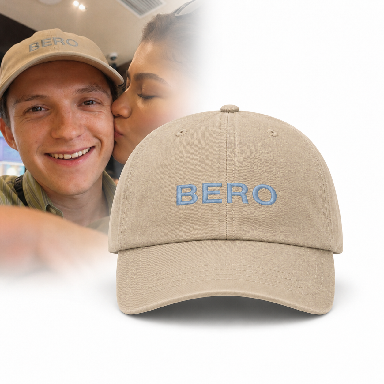 Tom Holland BERO Embroidered Adjustable Cotton Baseball Cap Casual Dad Hat