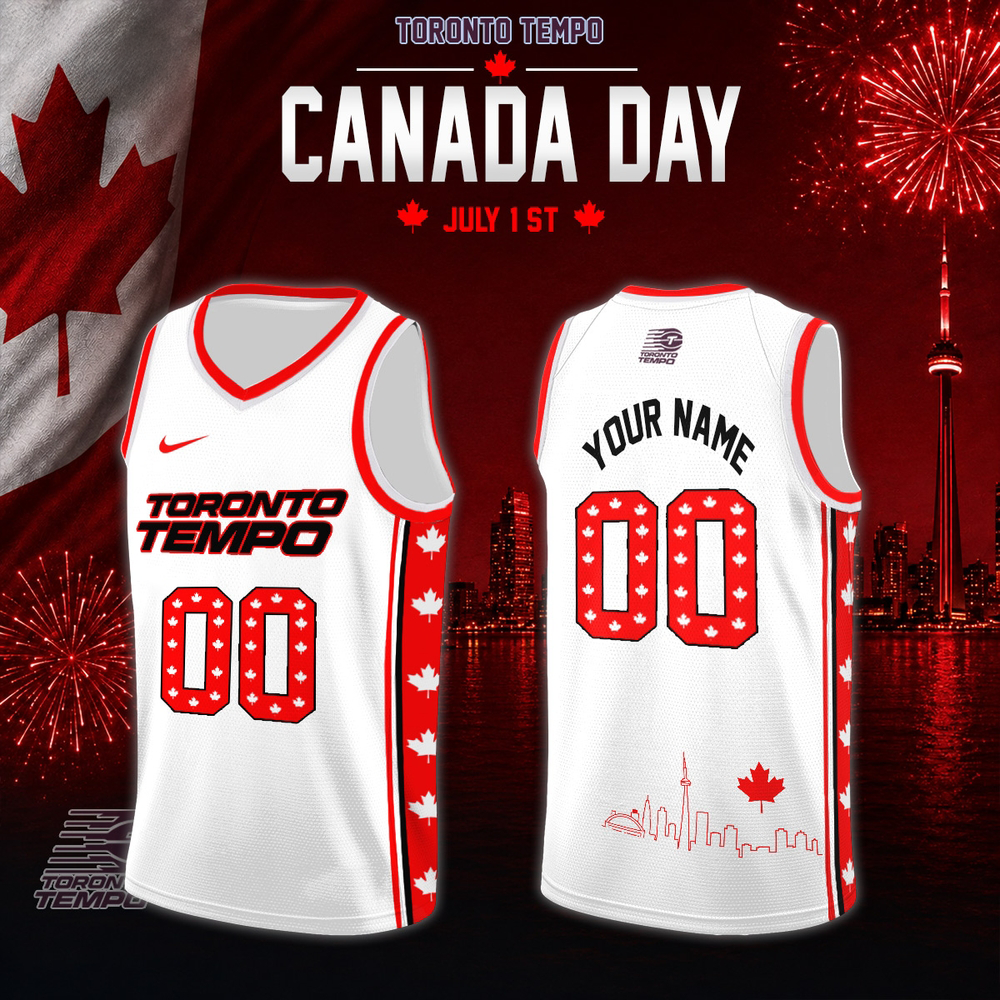 Toronto Tempo WNBA x Canada Day Edition Jersey Custom For Fans White