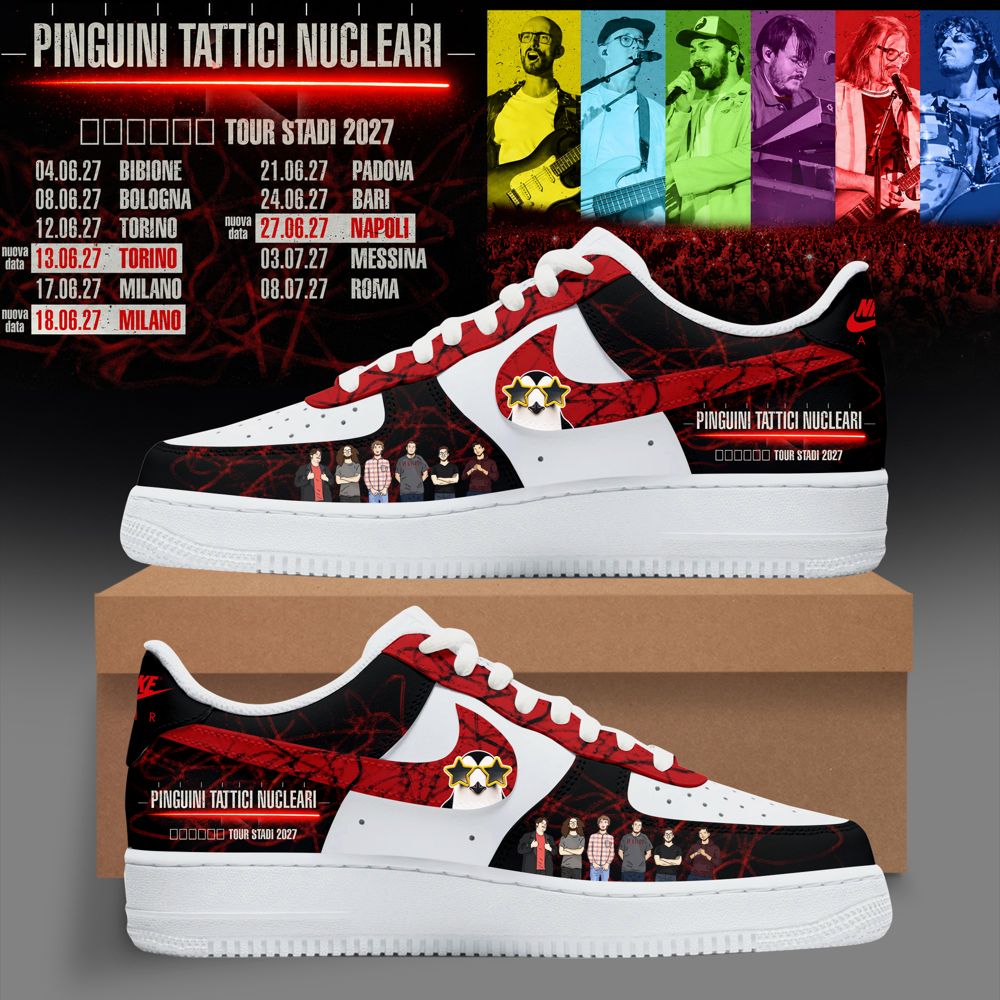 Tour Stadi 2027 Premium 3D Air Force One Custom Sneakers Limited Edition