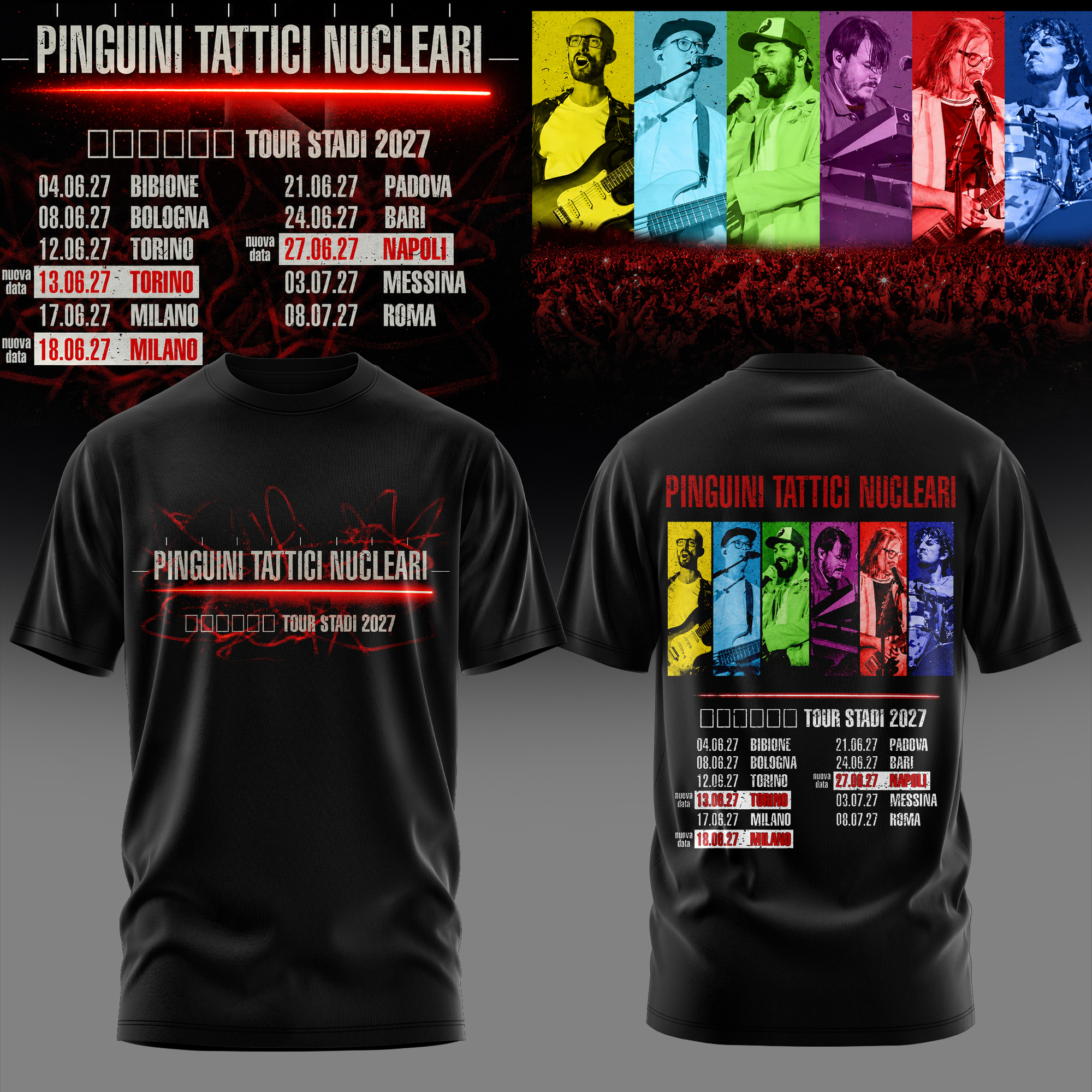 Tour Stadi 2027 Premium 3D T Shirt Performance Edition