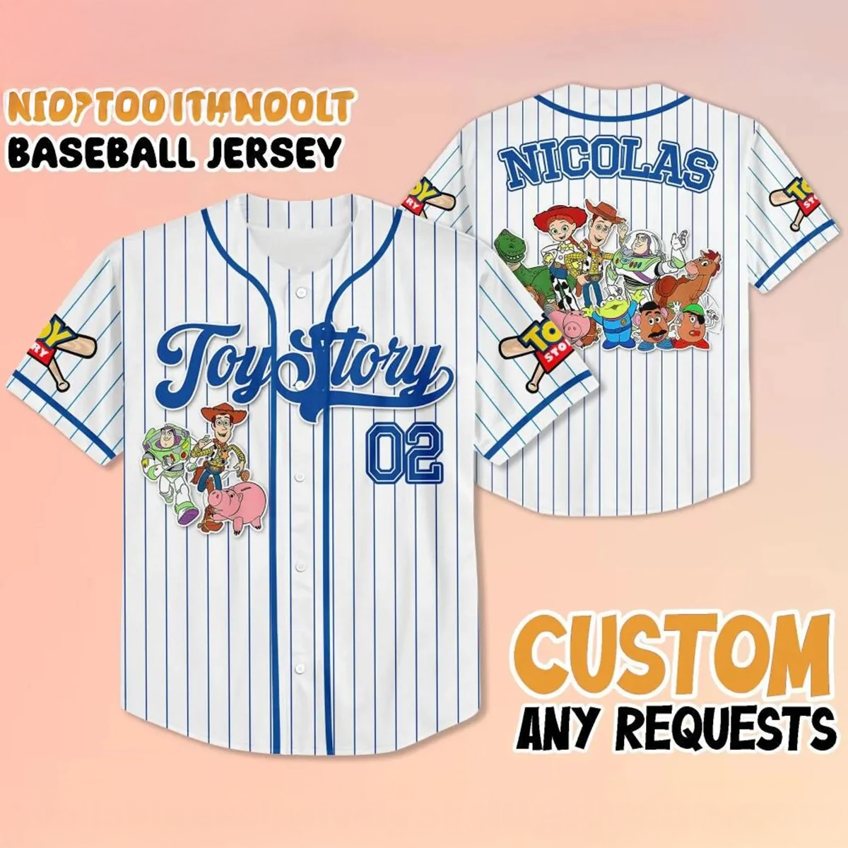 Toy Story Premium Baseball Jersey Gift Collection Design Six