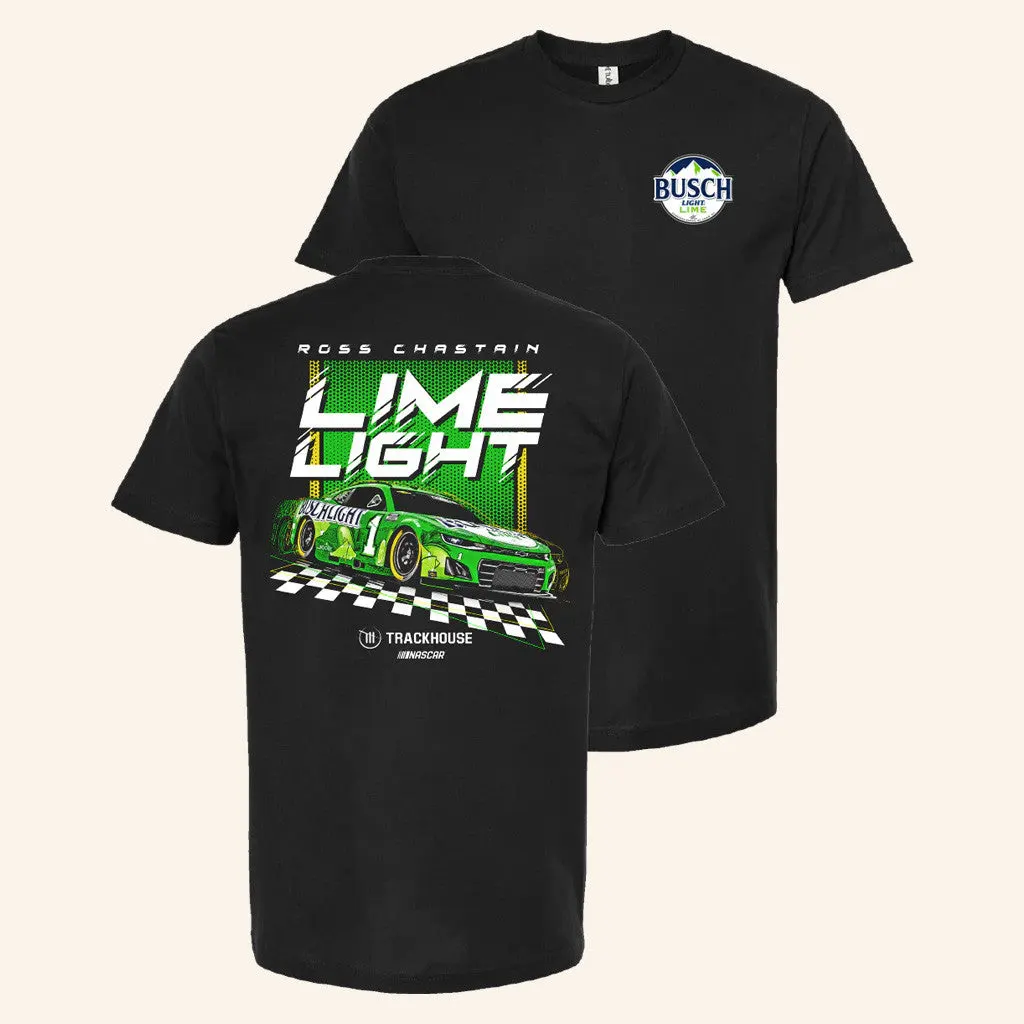 Trackhouse Merch Ross Chastain 1 Busch Light Lime TShirt Gifts For Dad