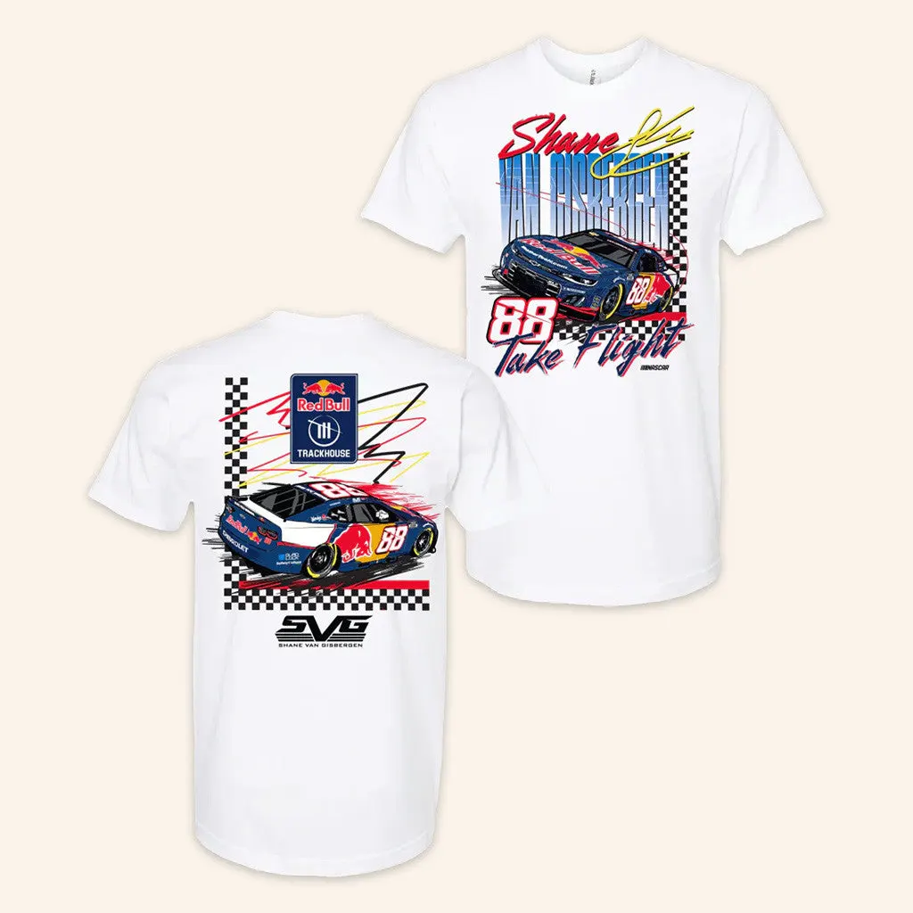 Trackhouse Merch Shane Van Gisbergen 88 Red Bull Take Flight TShirt Racing Lovers Gifts