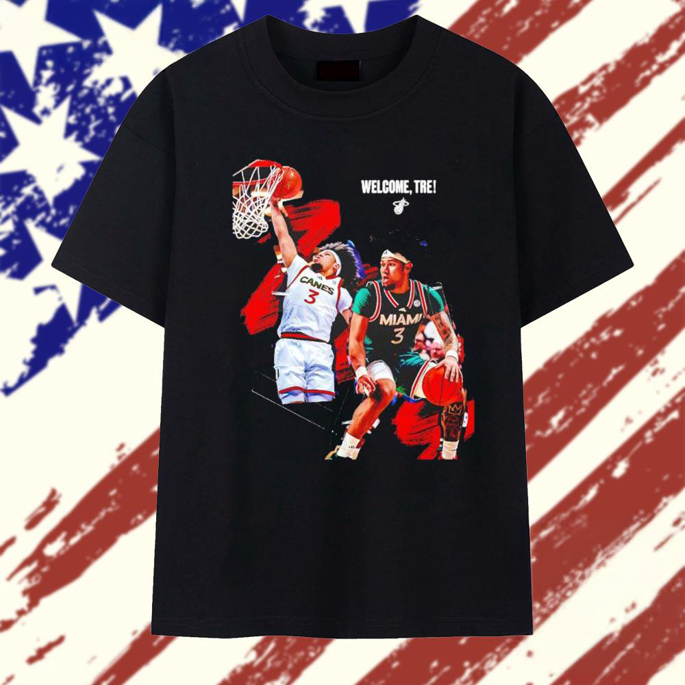 Tre Welcome Miami Hurricanes Collage Basketball T Shirt