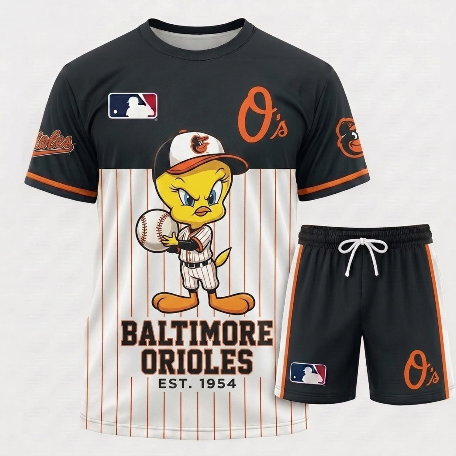 Tweety Baltimore Orioles Baseball Jersey Set MLB Collection Vintage Sports Fan Apparel 1 - Unicasport Tweety Baltimore Orioles Baseball Jersey Set MLB Collection Vintage Sports Fan Apparel
