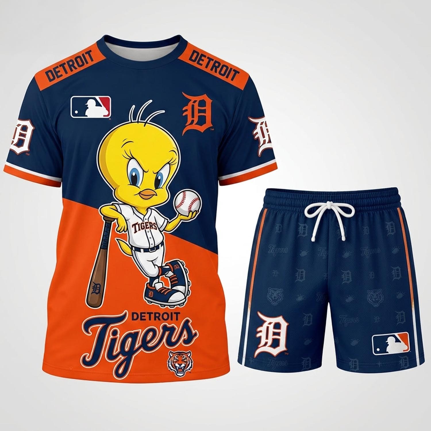 Tweety Detroit Tigers Baseball Jersey Set MLB Collection Graphic Baseball Fan Apparel 1 - Unicasport Tweety Detroit Tigers Baseball Jersey Set MLB Collection Graphic Baseball Fan Apparel