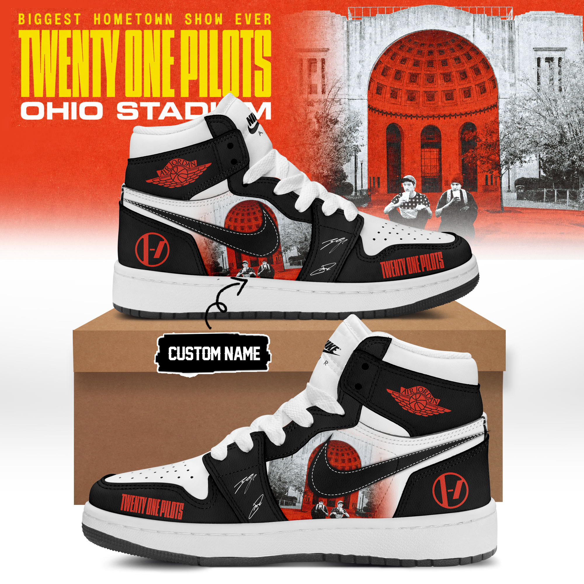 Twenty One Pilots 2026 Shows Limited Edition High Top Sneakers Fan Gift