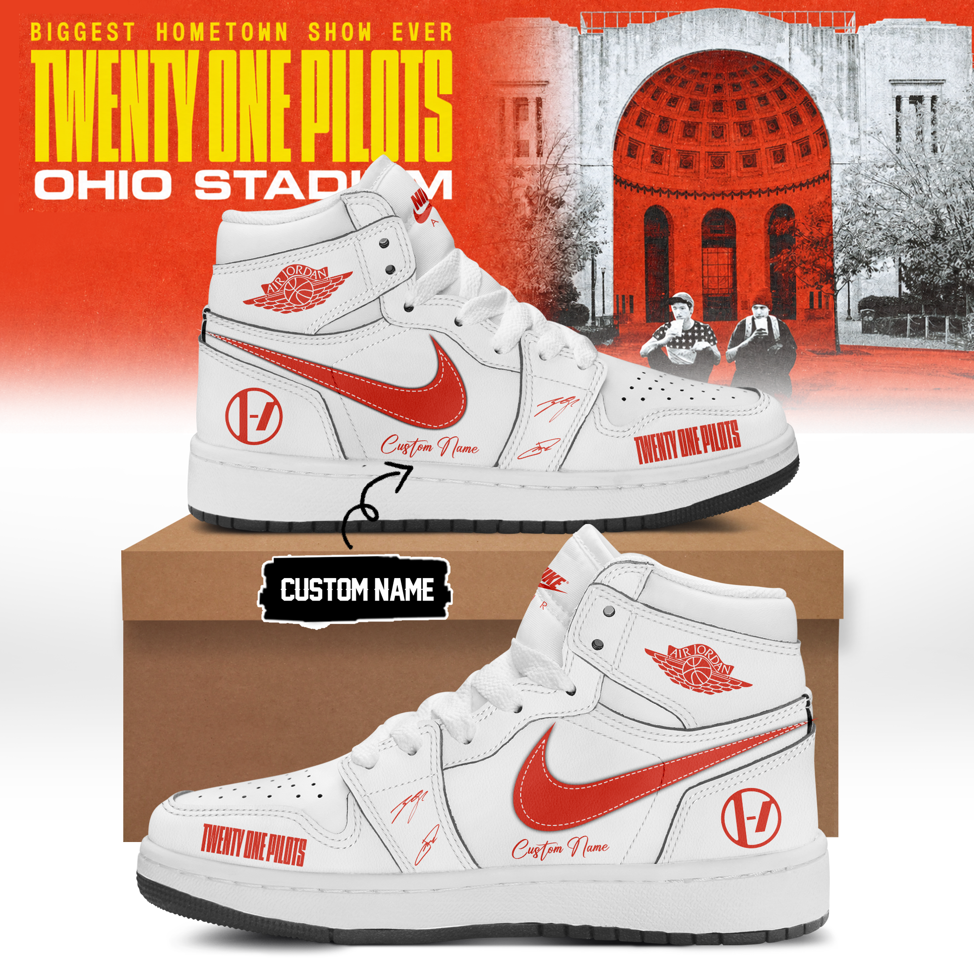 Twenty One Pilots 2026 Shows Signature Concert Casual Shoes