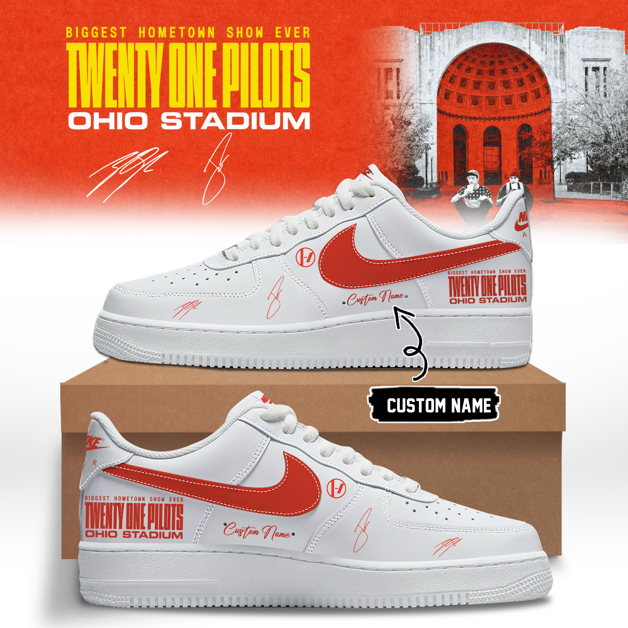 Twenty One Pilots 2026 Shows Signature High Top Sneakers Fan Collection