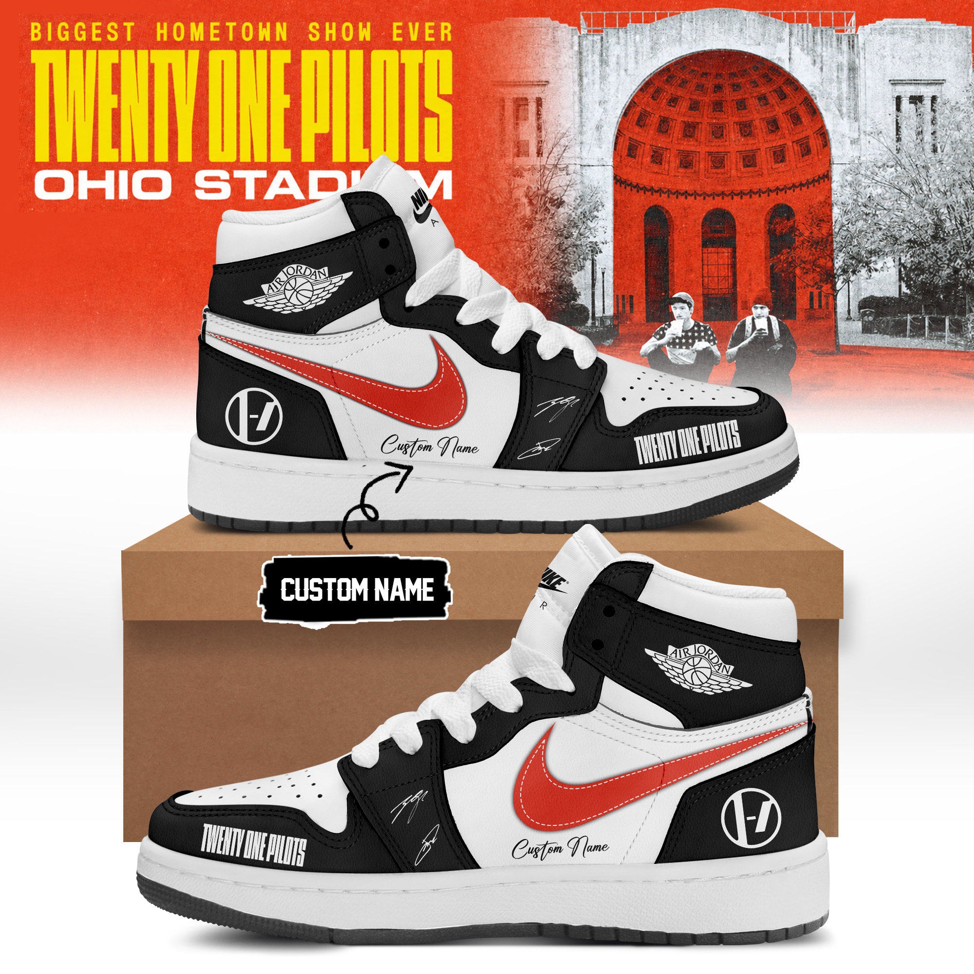 Twenty One Pilots 2026 Shows Signature Limited Edition High Top Sneakers