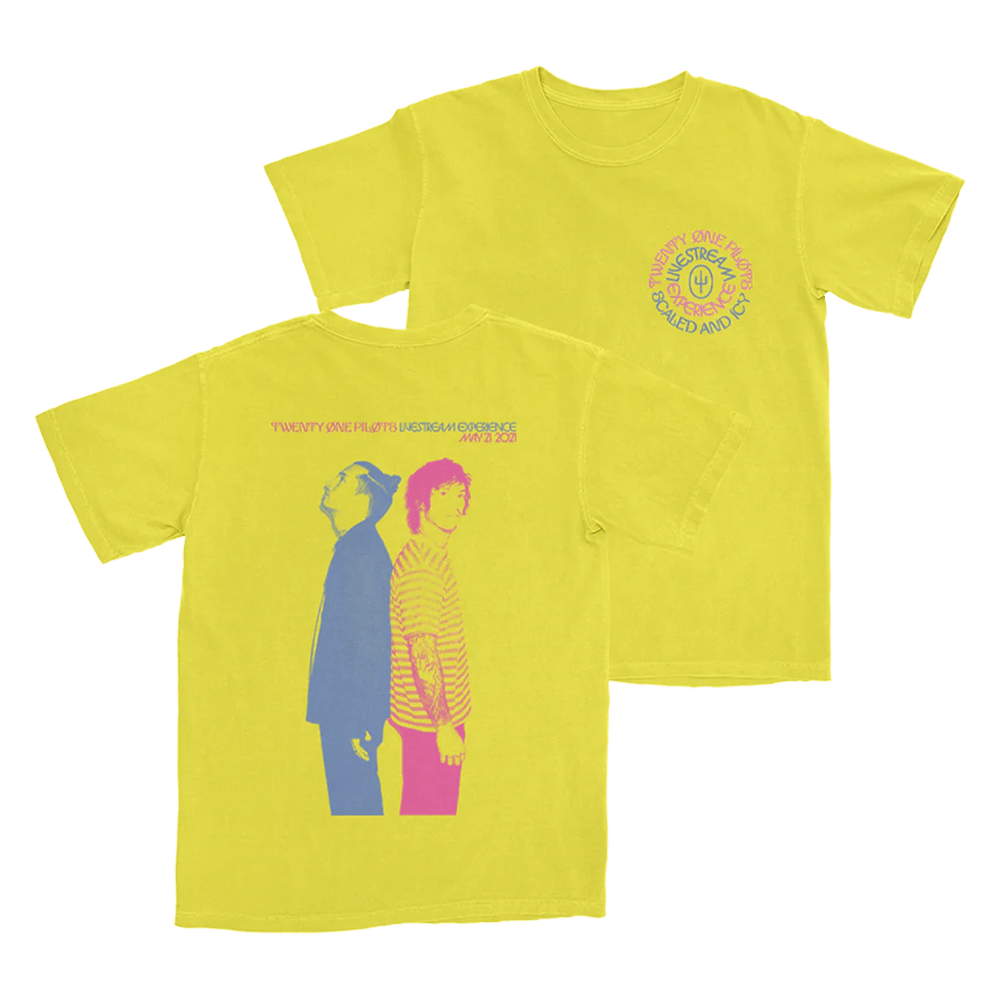 Twenty One Pilots Merch Back 2 Back Yellow TShirt Best Gifts For Dad