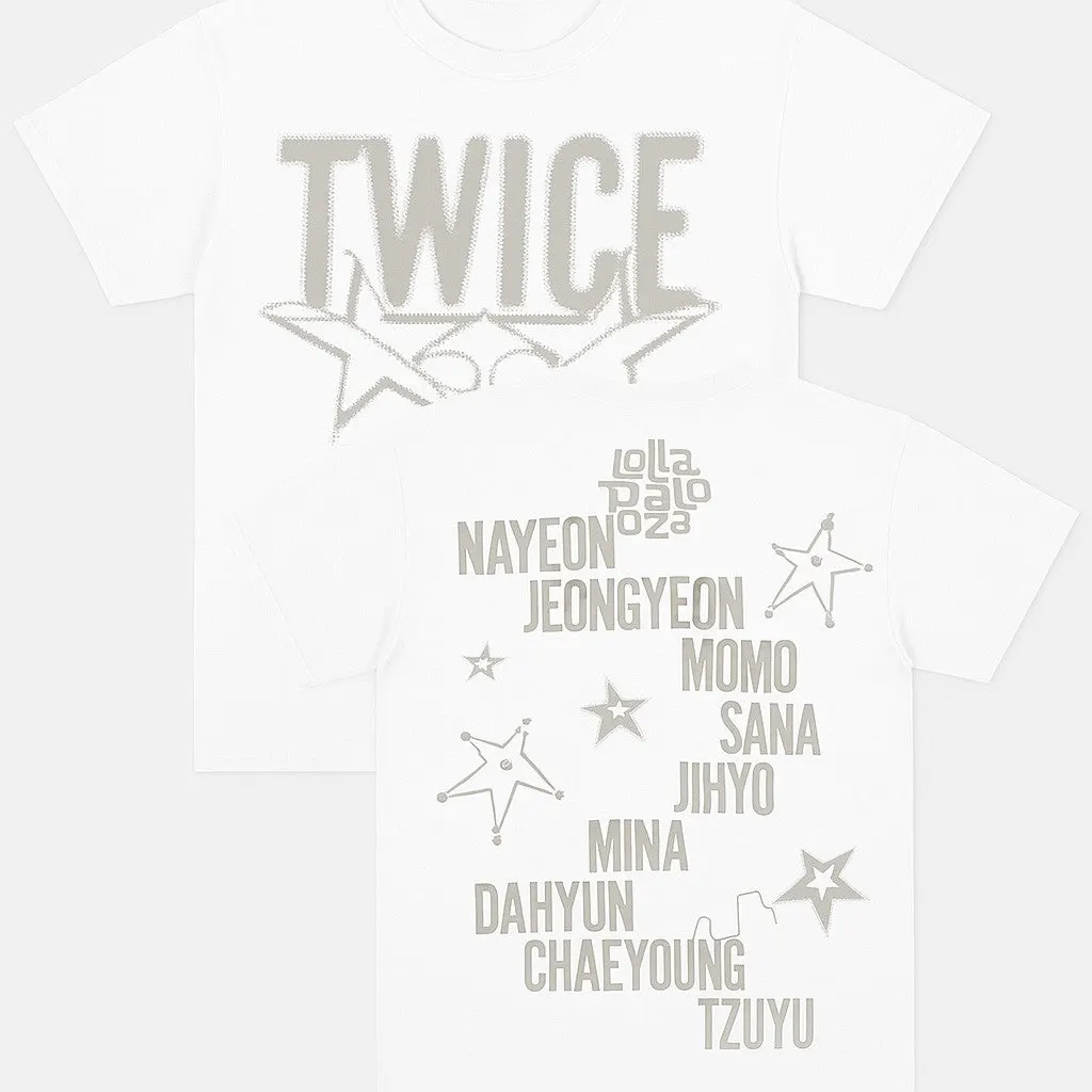 Twice Lollapalooza Merch White Twice TShirt Gifts For Boyfriend