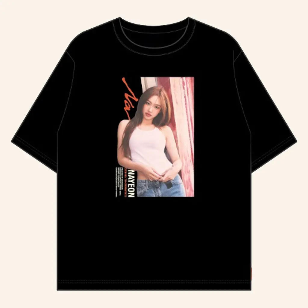 Twice Merch Nayeon Portrait TShirt Black Best Gifts For Fans