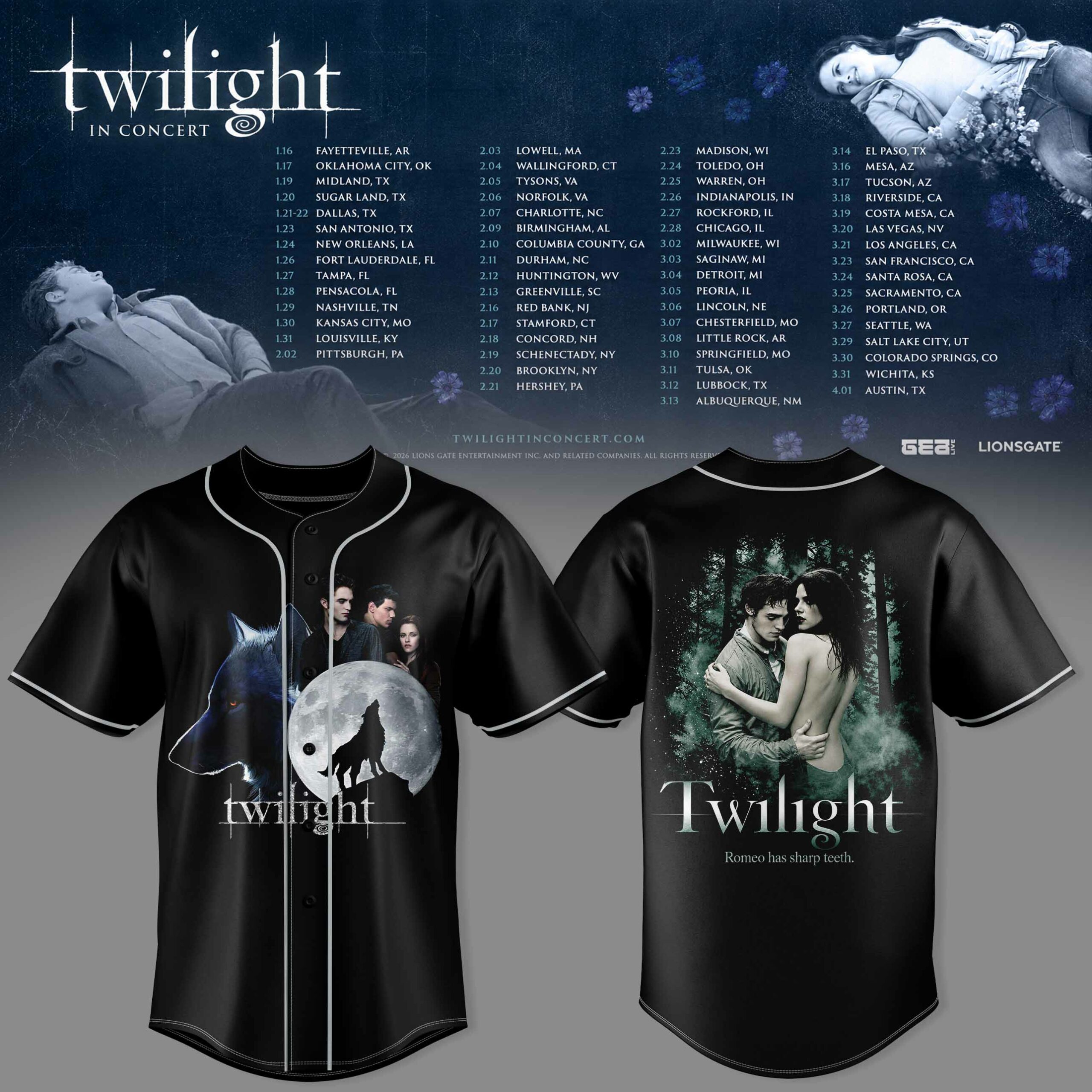 Twilight In Concert Unisex Tour Jersey Movie Soundtrack Fan Wear 1 - Unicasport Twilight In Concert Unisex Tour Jersey Movie Soundtrack Fan Wear