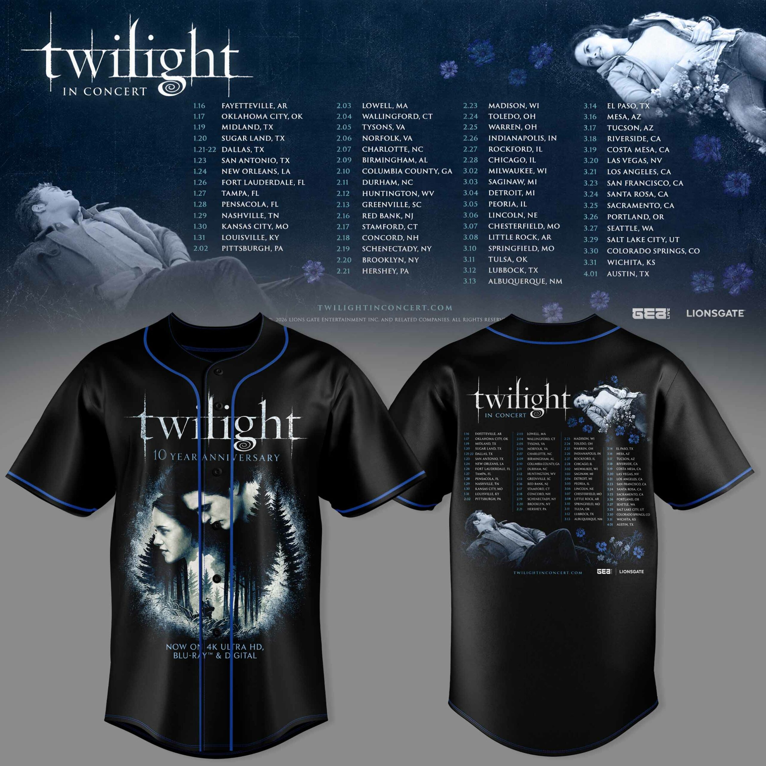 Twilight In Concert Unisex Tour Jersey Music Fan Merchandise 1 - Unicasport Twilight In Concert Unisex Tour Jersey Music Fan Merchandise