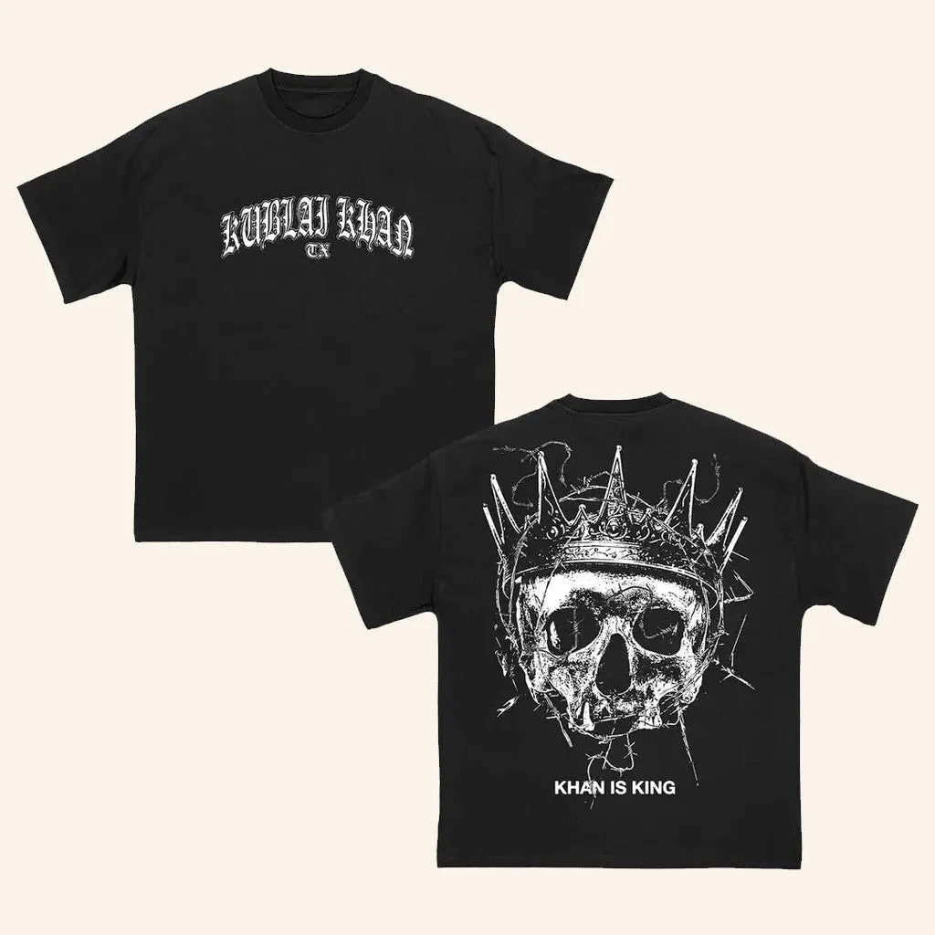 Twisted Thread Merch Kublai Khan Khan Is King Black TShirt Gifts For Dad