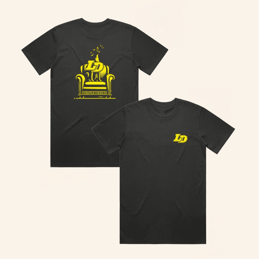 Twisted Thread Merch Lounge Dogs Shirt Yellow Wolf TShirt Gifts For Him