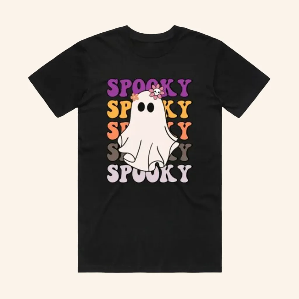 Twisted Thread Merch Spooky Cute Ghost Halloween TShirt Gifts For Girlfriend
